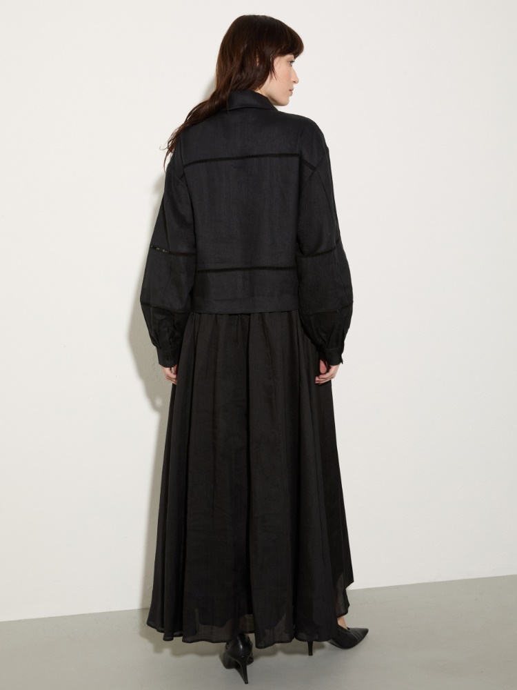 Long linen and muslin dress - MAX&Co. - 2