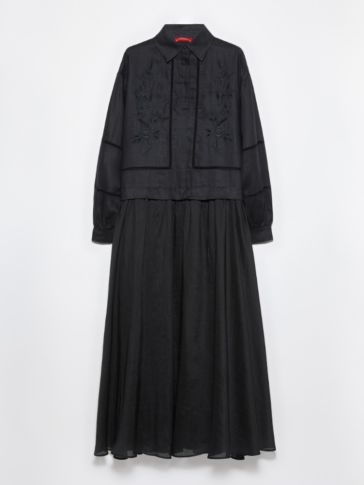 Long linen and muslin dress - MAX&Co. - 6