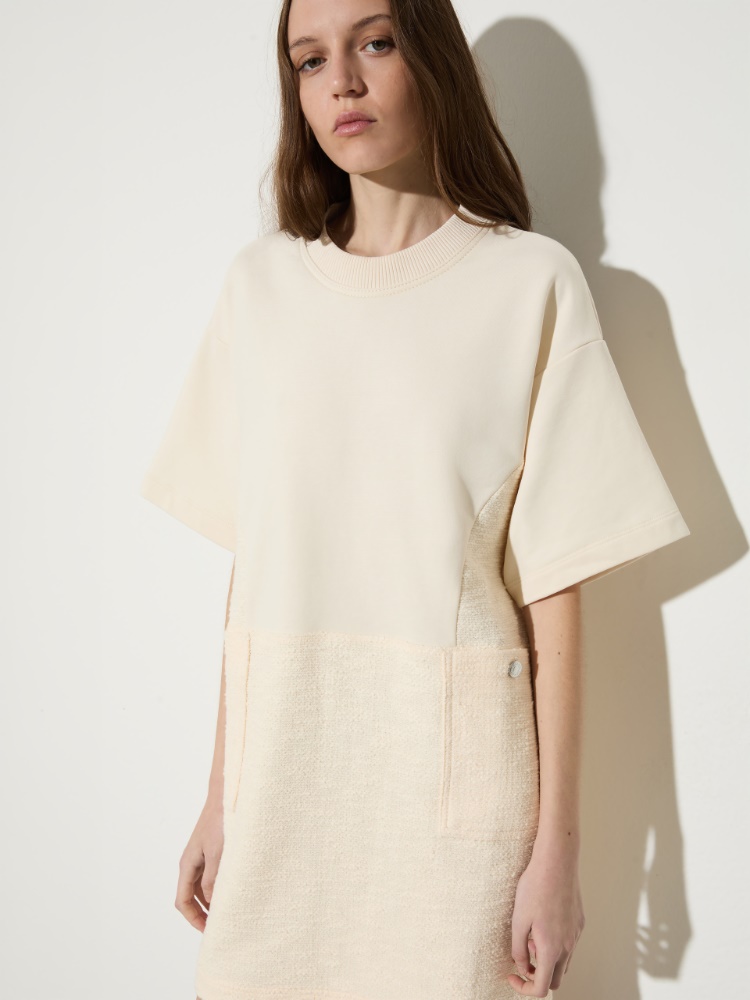 Fleece and basketweave dress - MAX&Co. - 3