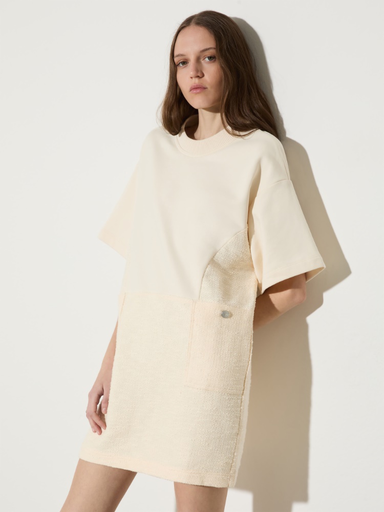 Fleece and basketweave dress - MAX&Co.