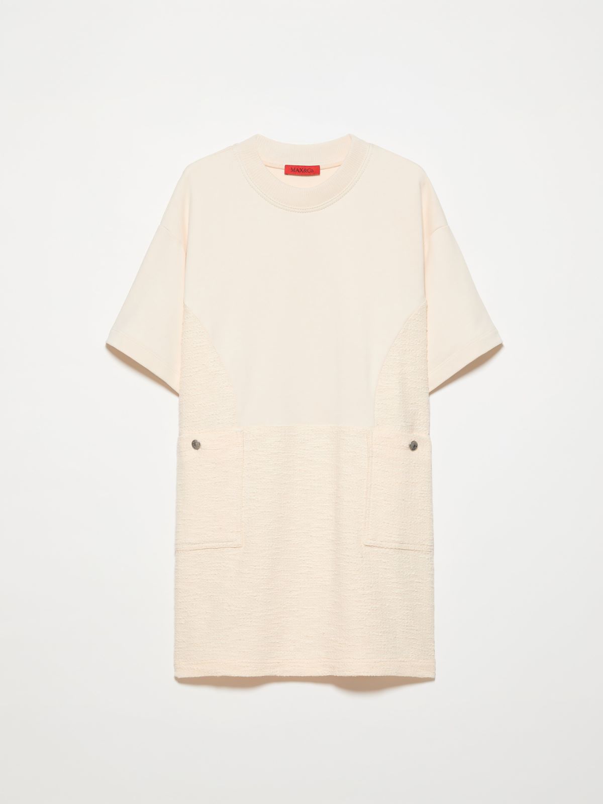 Fleece and basketweave dress - MILK - MAX&Co.