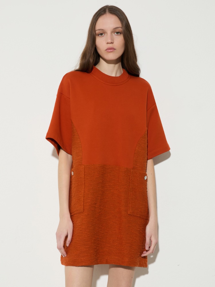 Fleece and basketweave dress - MAX&Co.