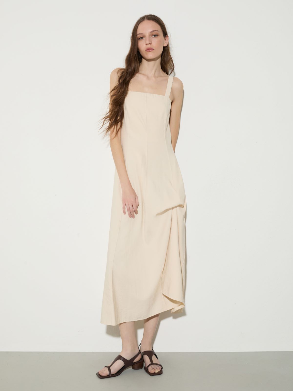 Fluid nylon princess dress - MILK - MAX&Co.