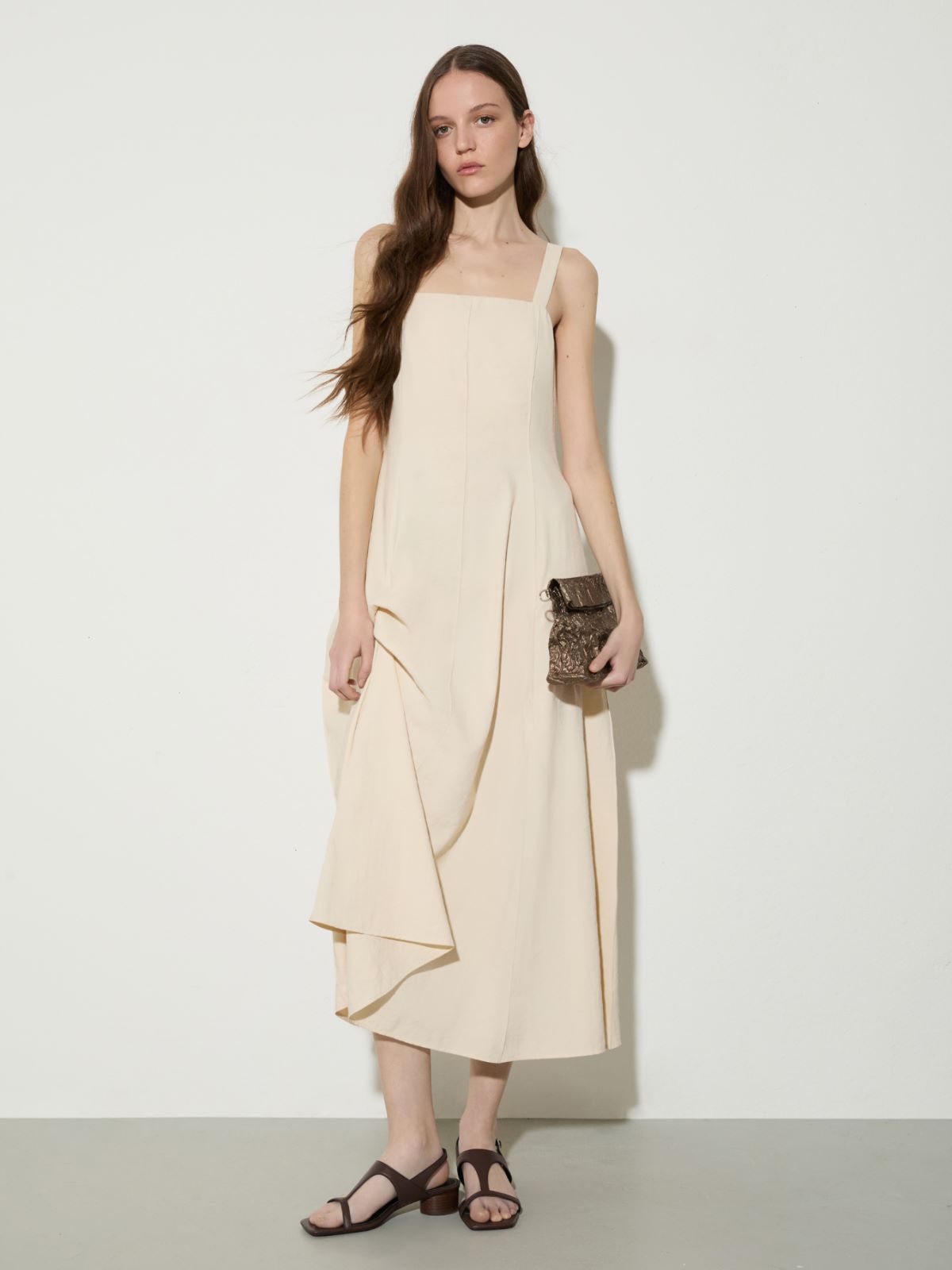 Fluid nylon princess dress - MILK - MAX&Co.