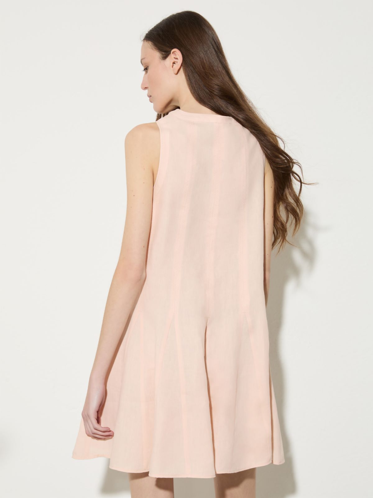 Pure linen mini dress - POWDER - MAX&Co.
