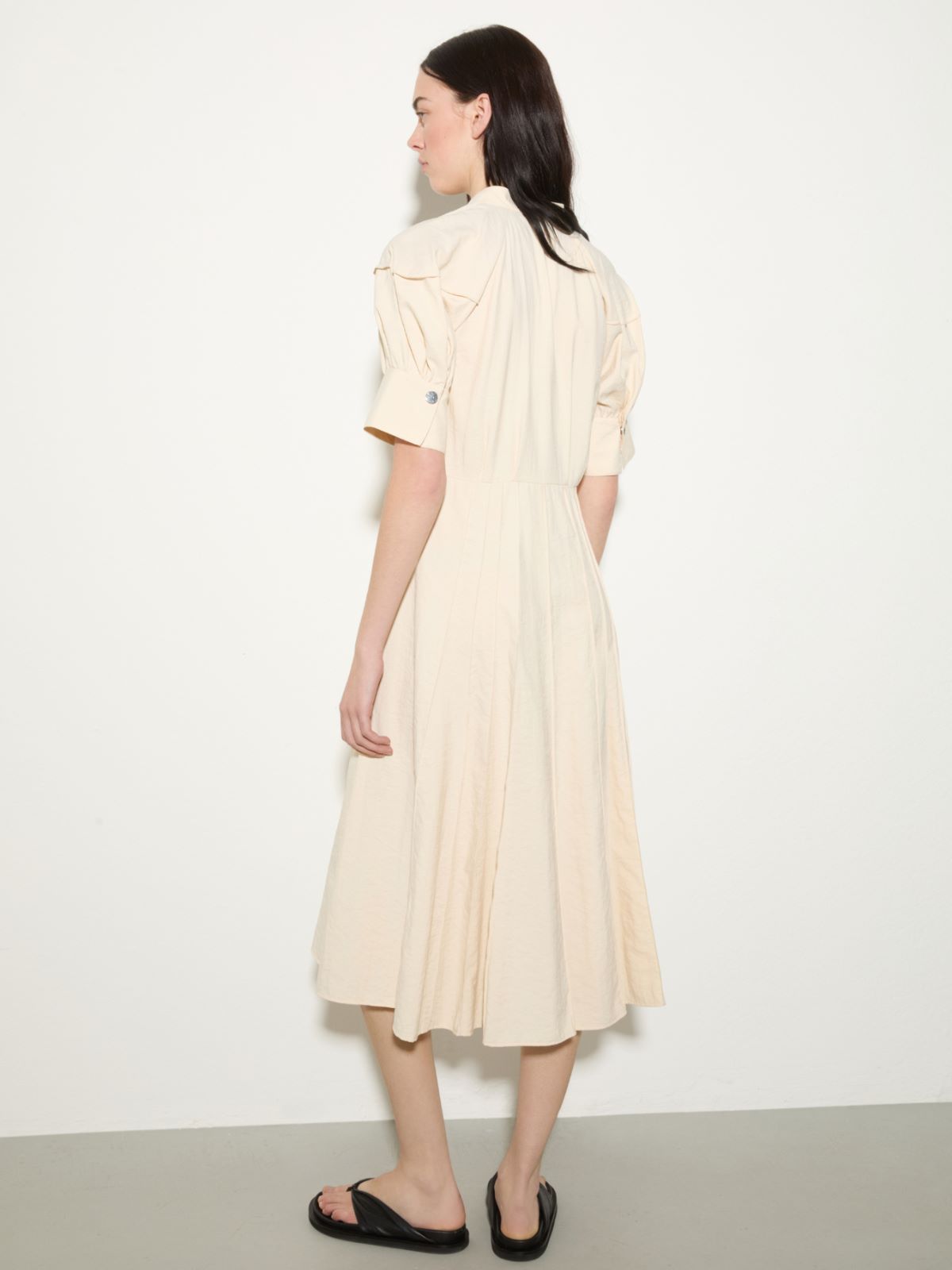 Robe fit & flare en nylon fluide - LAIT - MAX&Co.