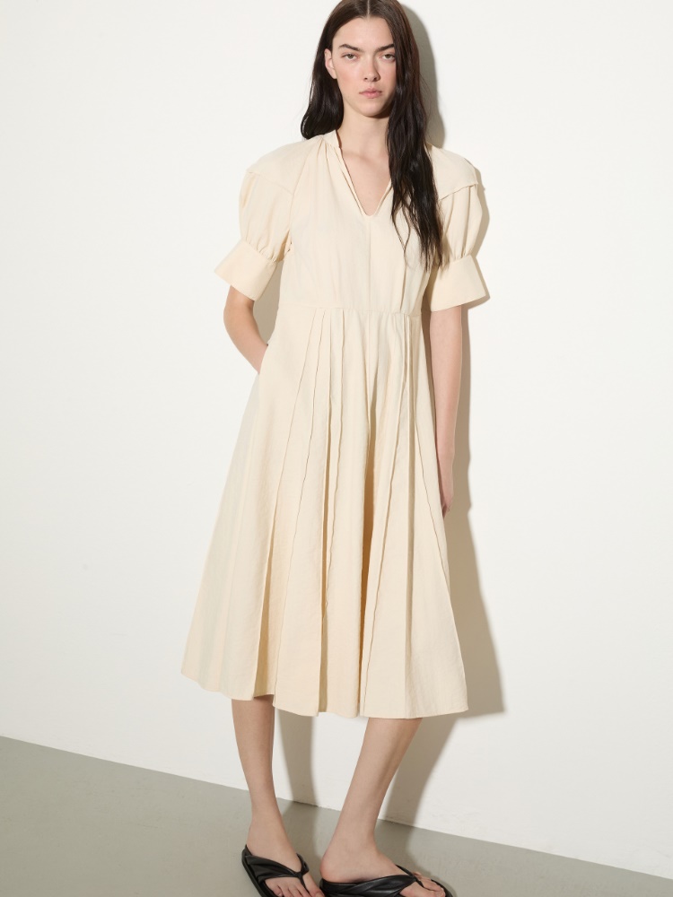 Fluid nylon fit-and-flare dress - MAX&Co.