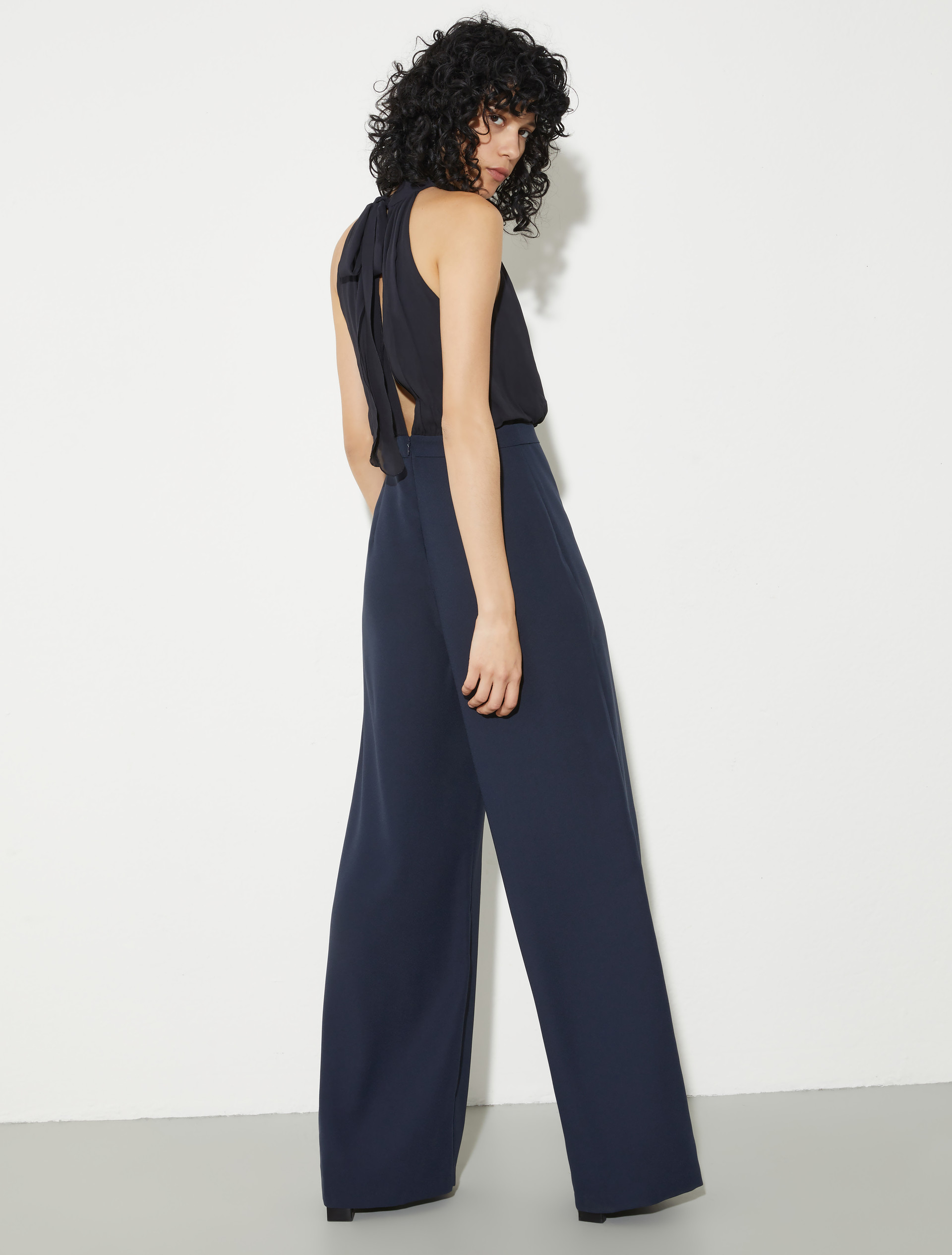 Jumpsuit in envers satin and georgette - ULTRAMARINE - MAX&Co. - 2