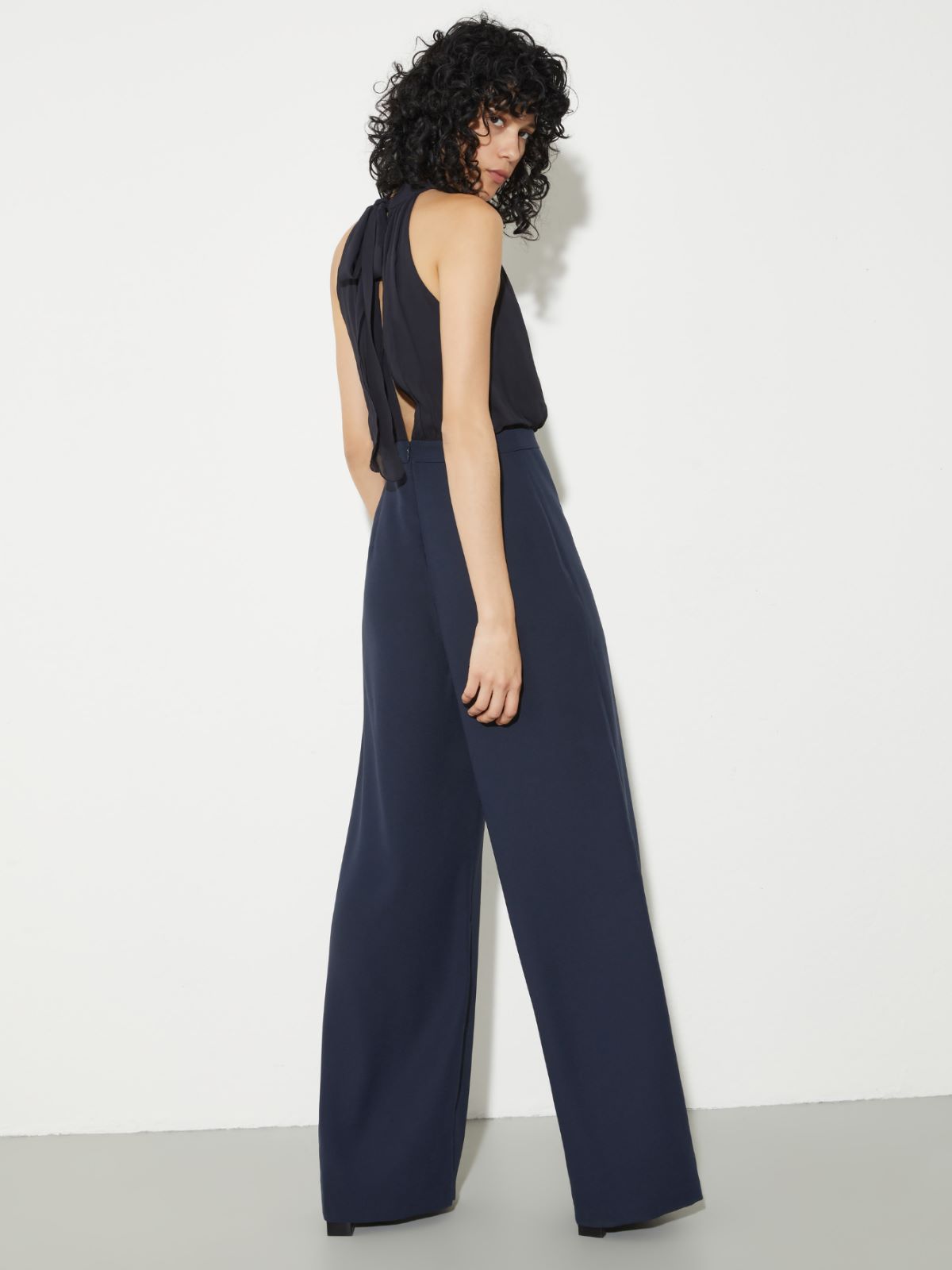 Jumpsuit in envers satin and georgette - ULTRAMARINE - MAX&Co. - 2