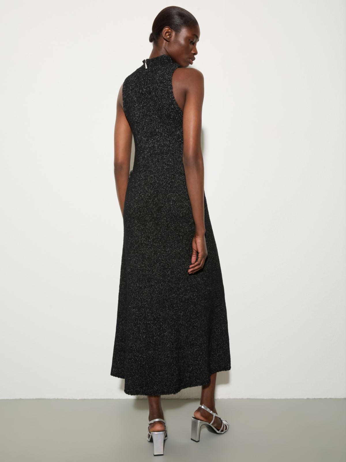 Knit midi dress with fringe - BLACK - MAX&Co. - 2