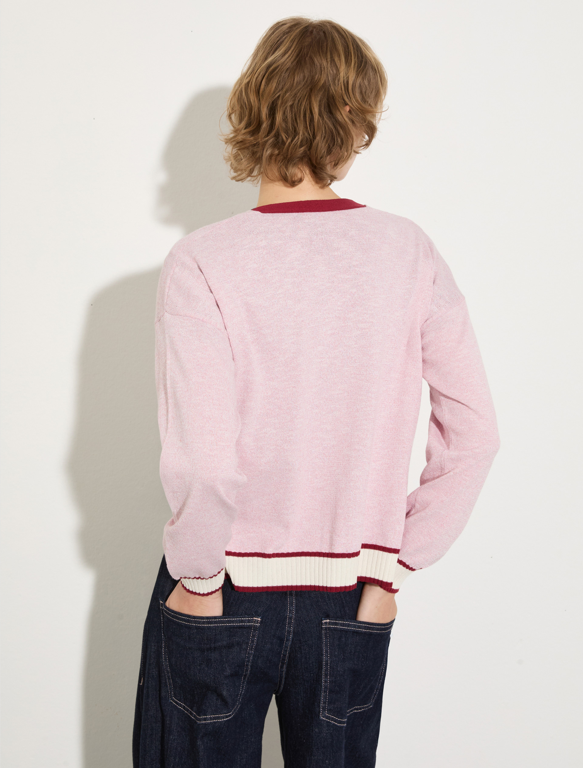 Mouliné yarn cardigan - PINK - MAX&Co. - 2