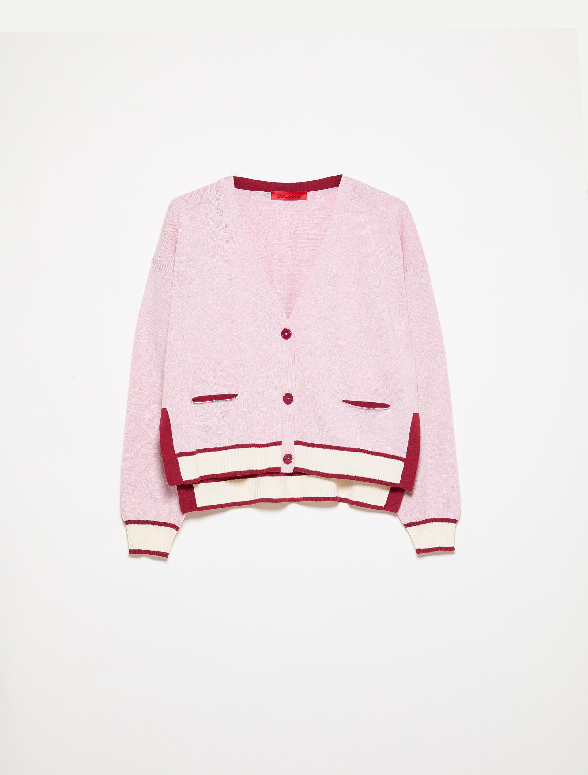 Mouliné yarn cardigan - PINK - MAX&Co. - 5