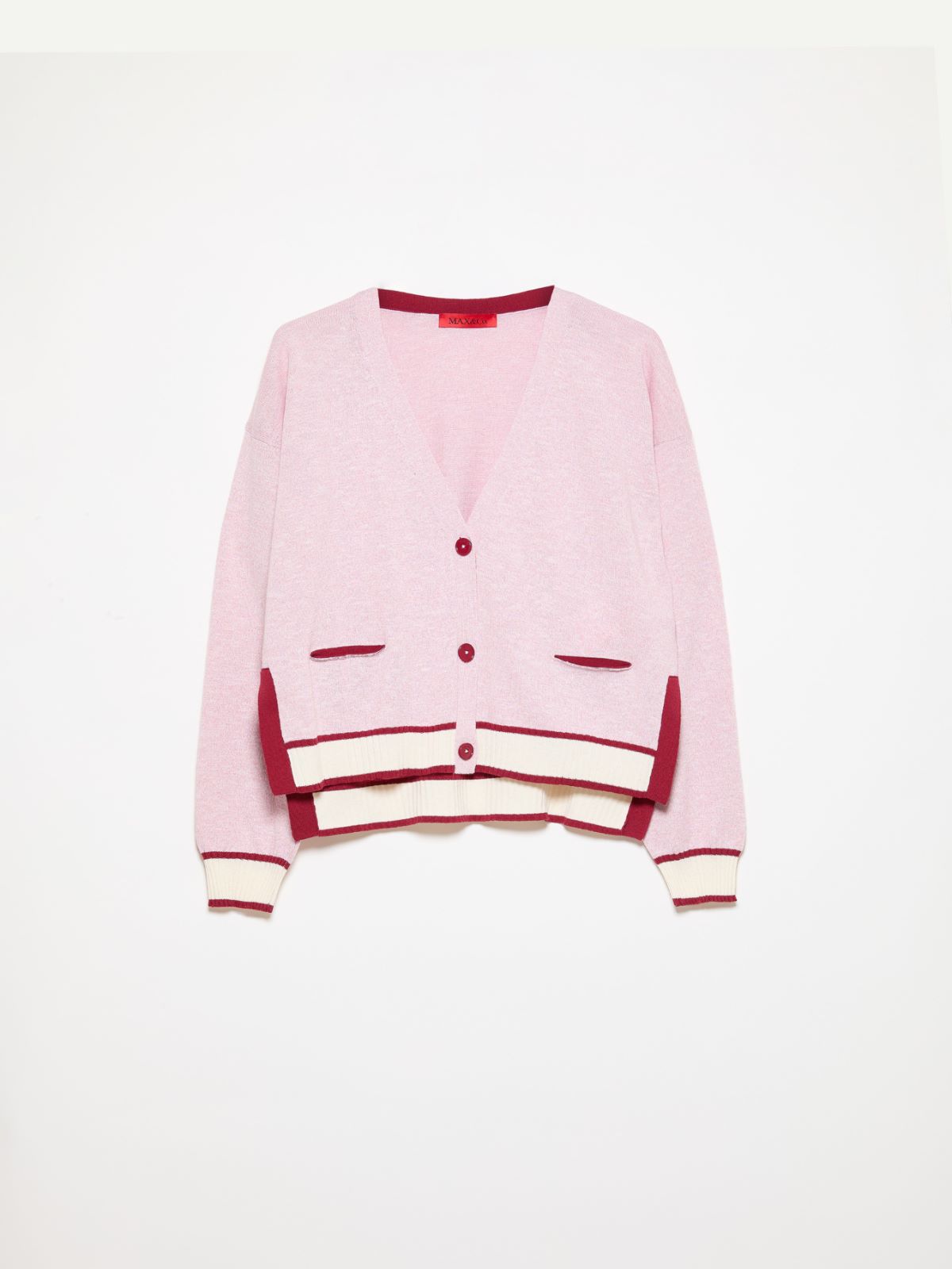 Mouliné yarn cardigan - PINK - MAX&Co. - 5