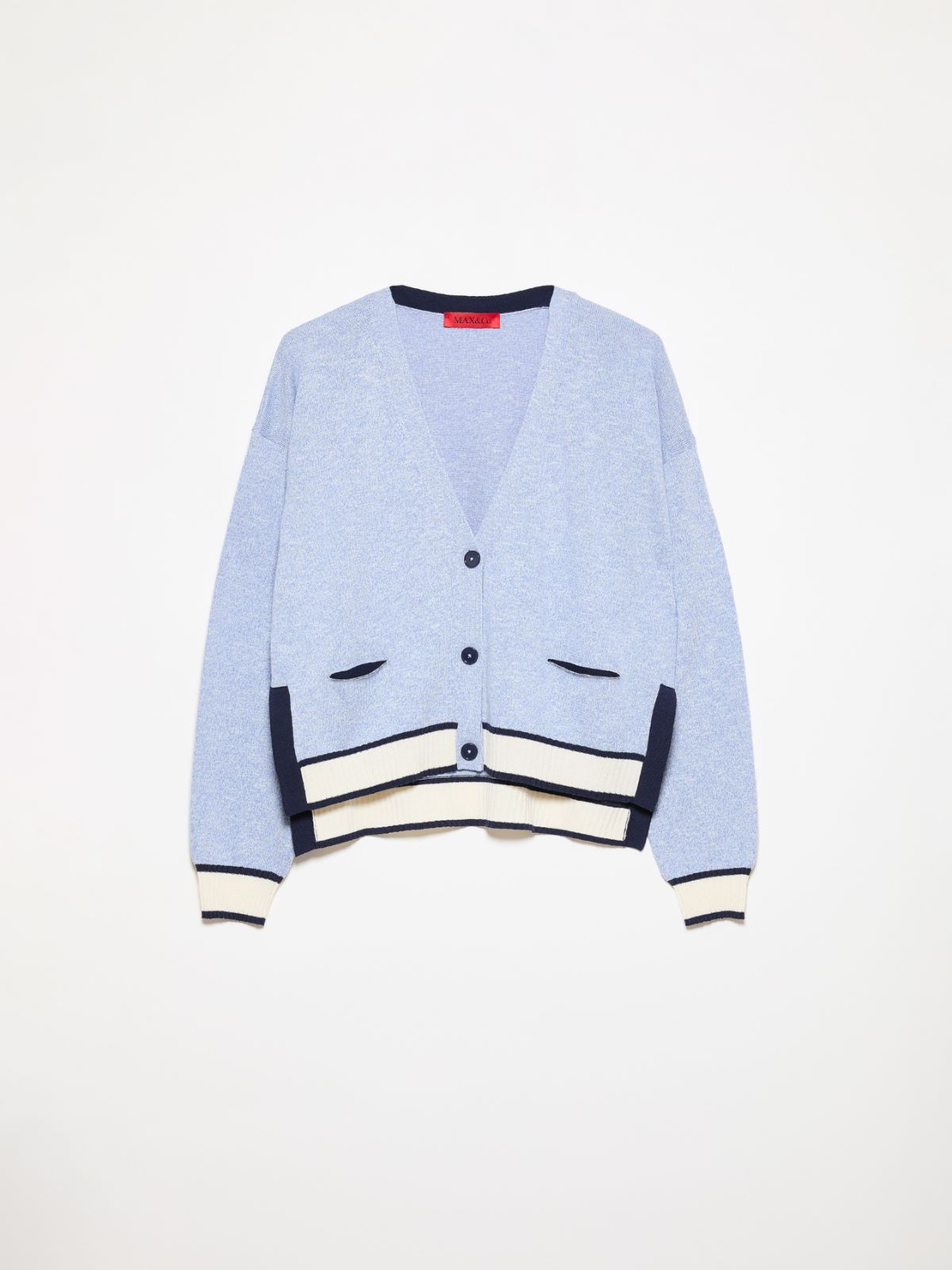 Mouliné yarn cardigan - LIGHT BLUE - MAX&Co.
