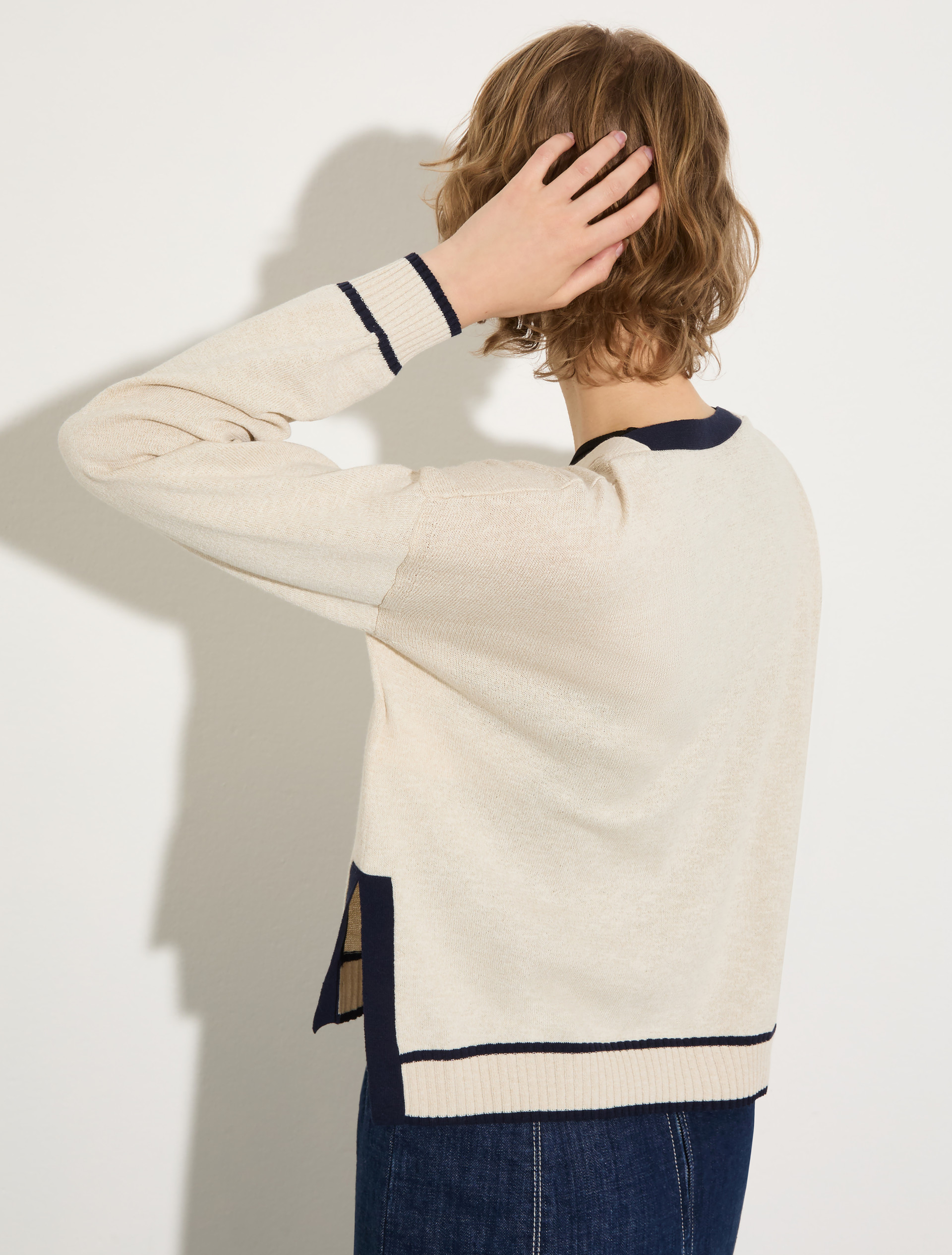 Mouliné yarn cardigan - BEIGE - MAX&Co. - 2