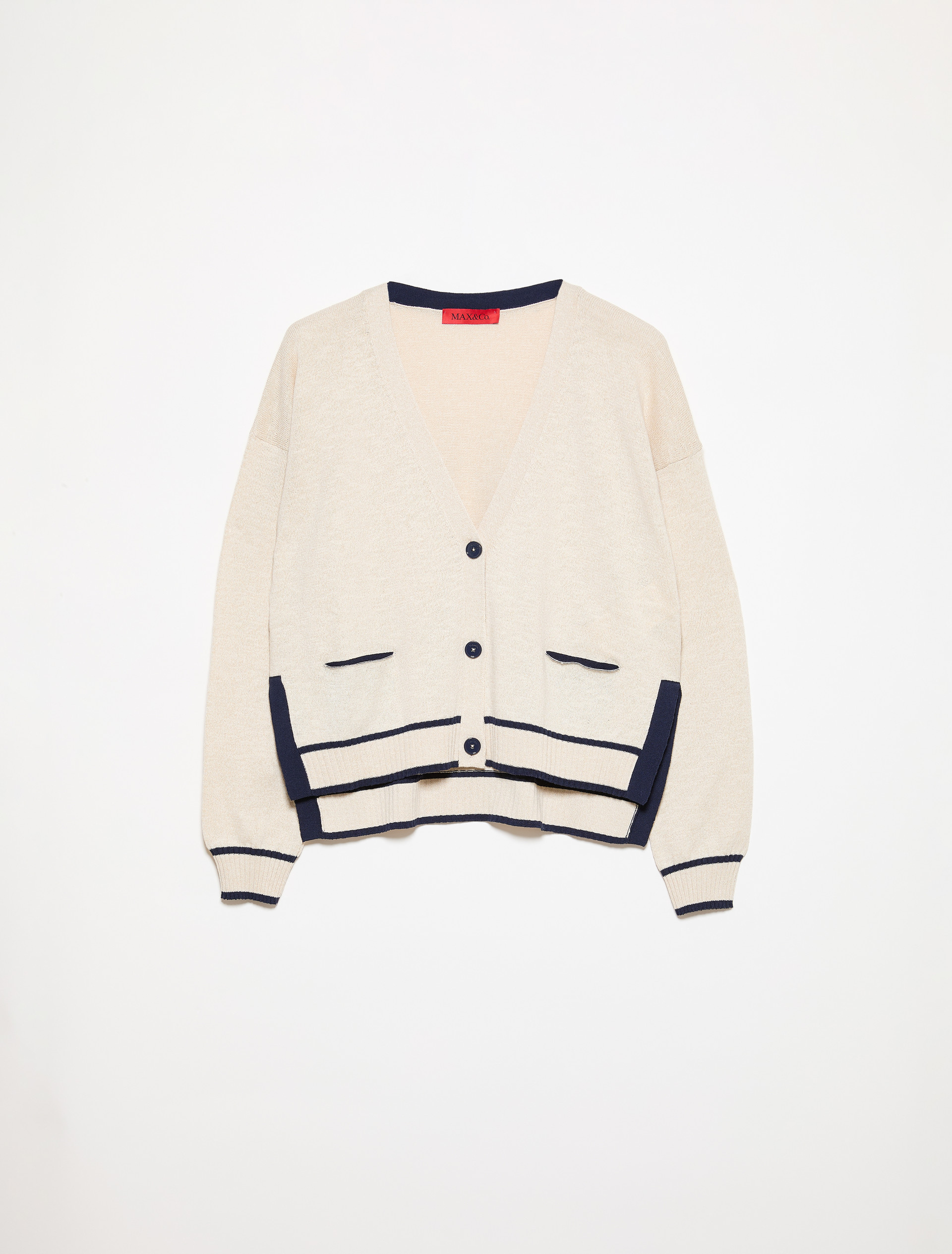 Mouliné yarn cardigan - BEIGE - MAX&Co. - 5