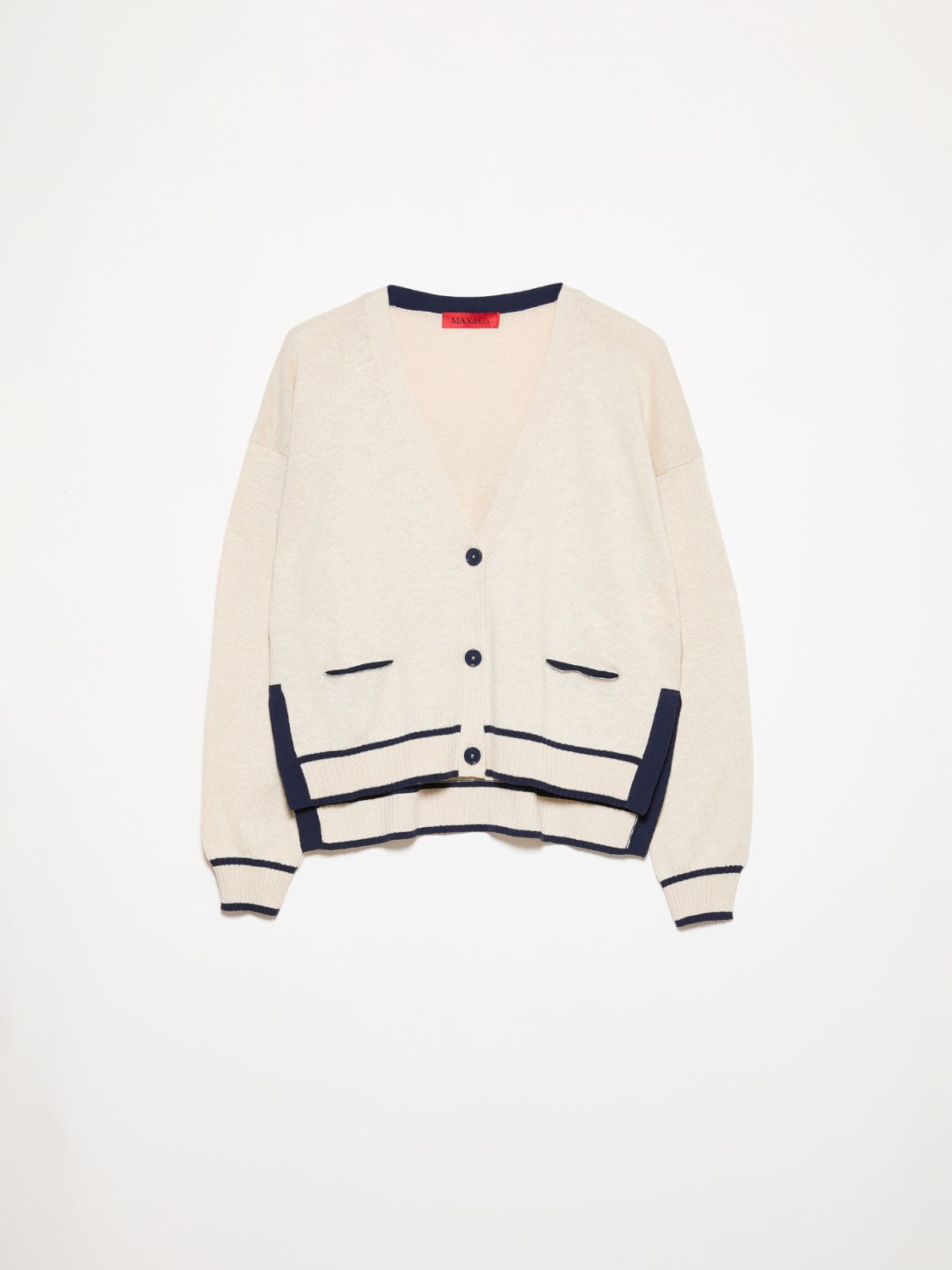 Mouliné yarn cardigan - BEIGE - MAX&Co. - 5