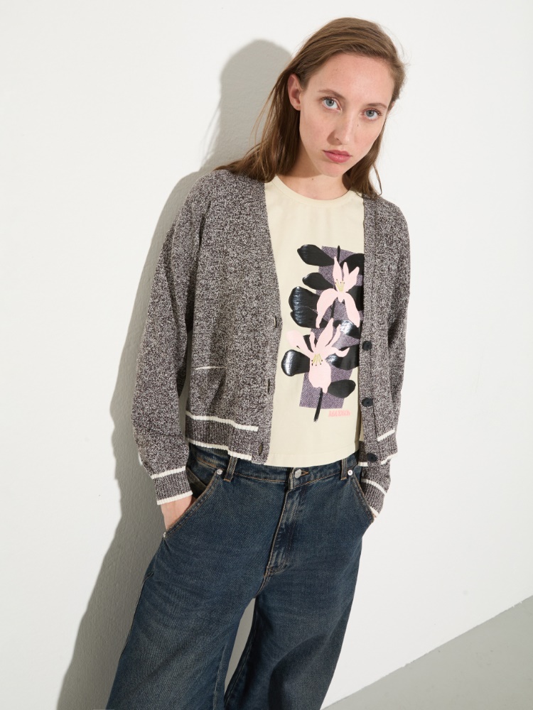 Mouliné yarn cardigan - MAX&Co.