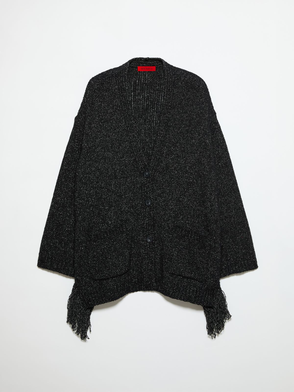 Cardigan aus Bouclé mit Fransen - SCHWARZ - MAX&Co.