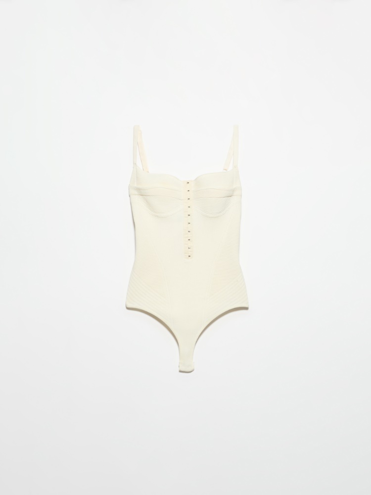 Knit bodysuit Sami Miró &Co.llaboration - WHITE - MAX&Co.