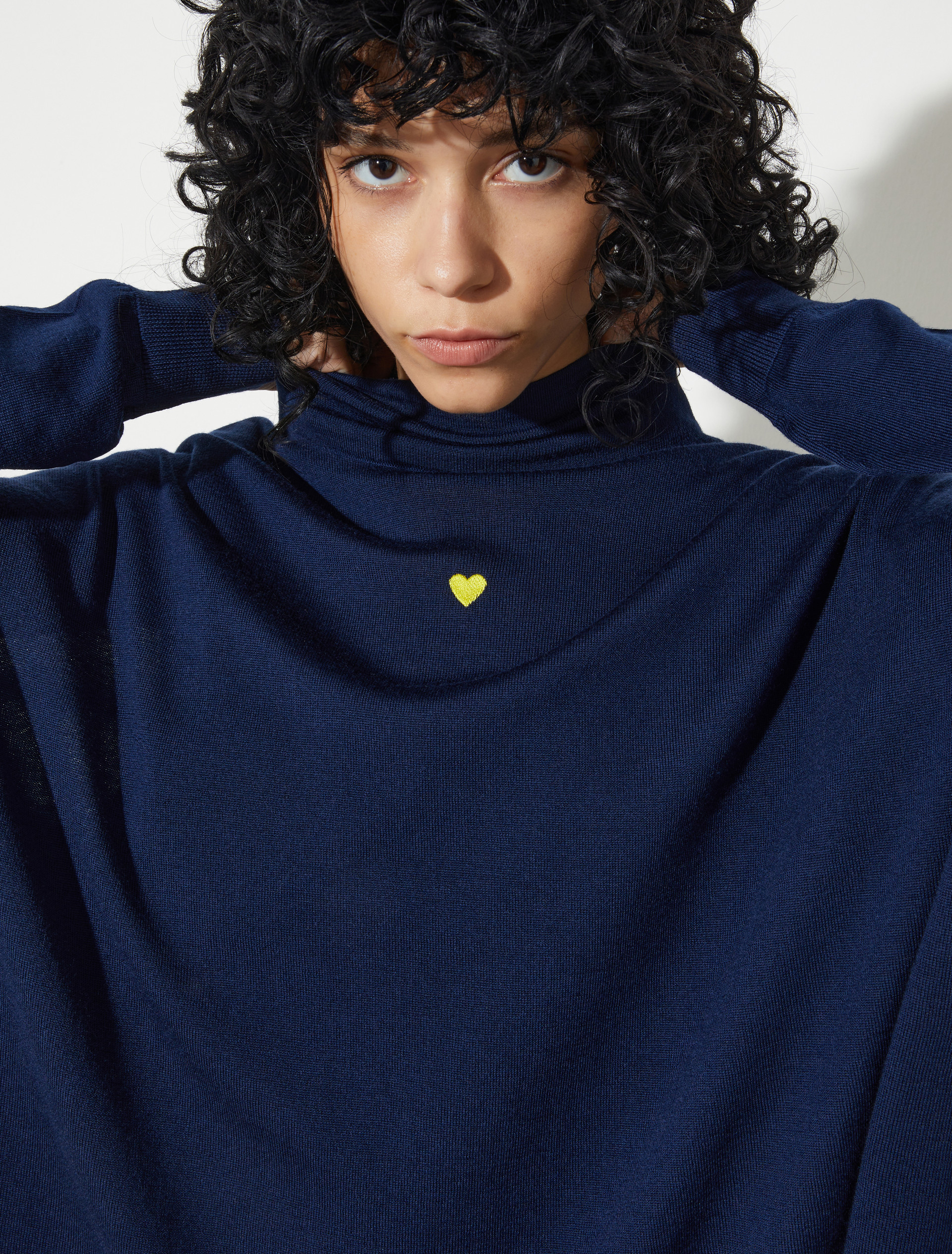 Pure Merino wool polo neck - NAVY - MAX&Co. - 3