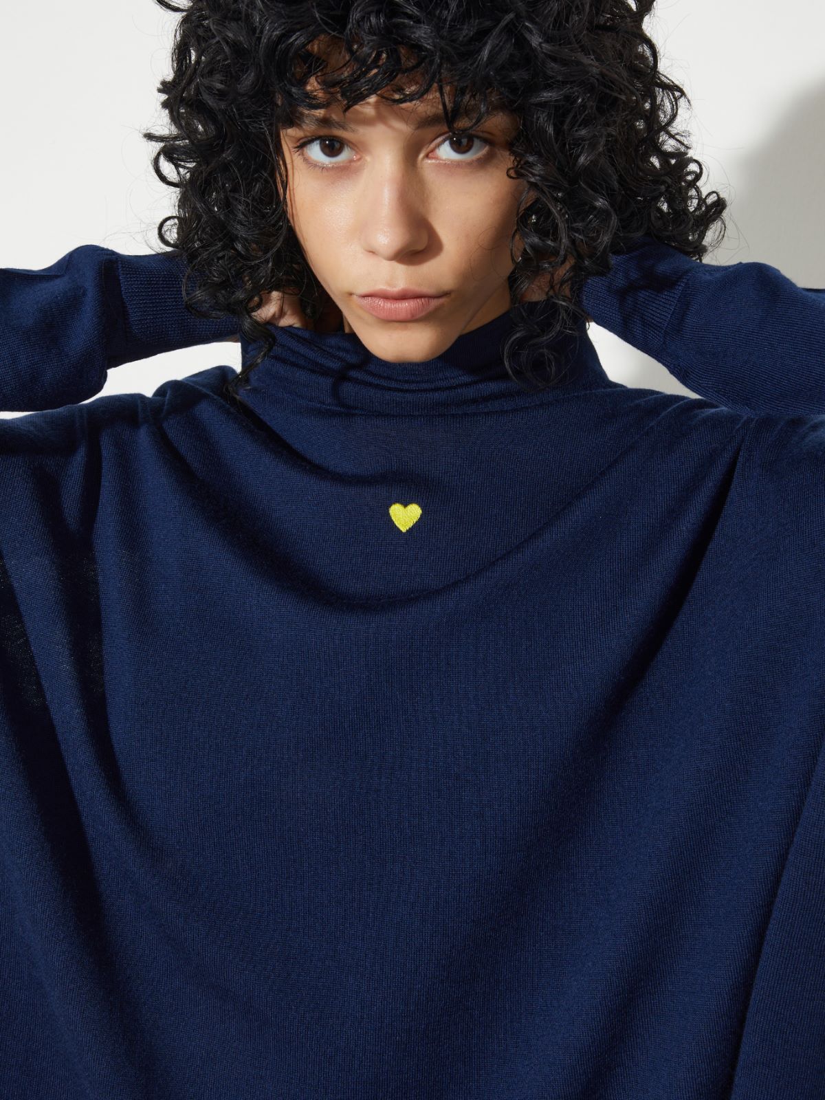 Pure Merino wool polo neck - NAVY - MAX&Co. - 3