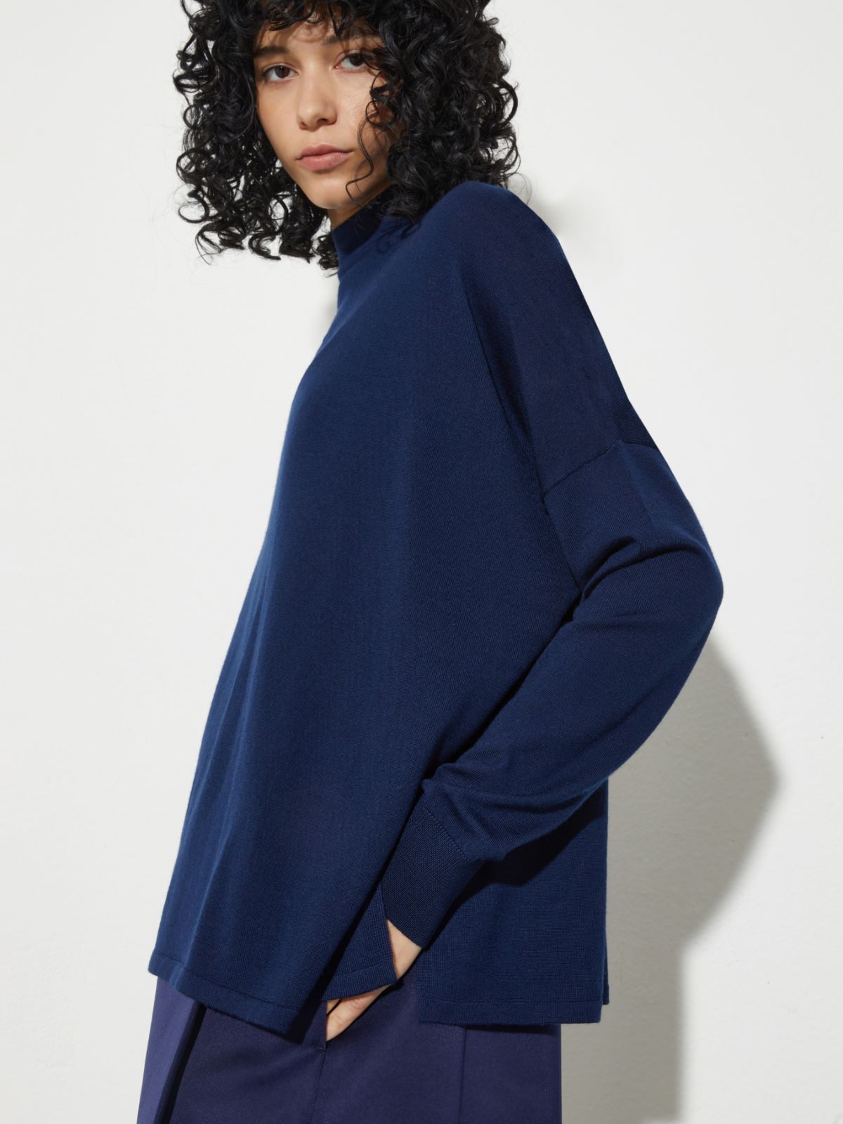 Pure Merino wool polo neck - NAVY - MAX&Co. - 6