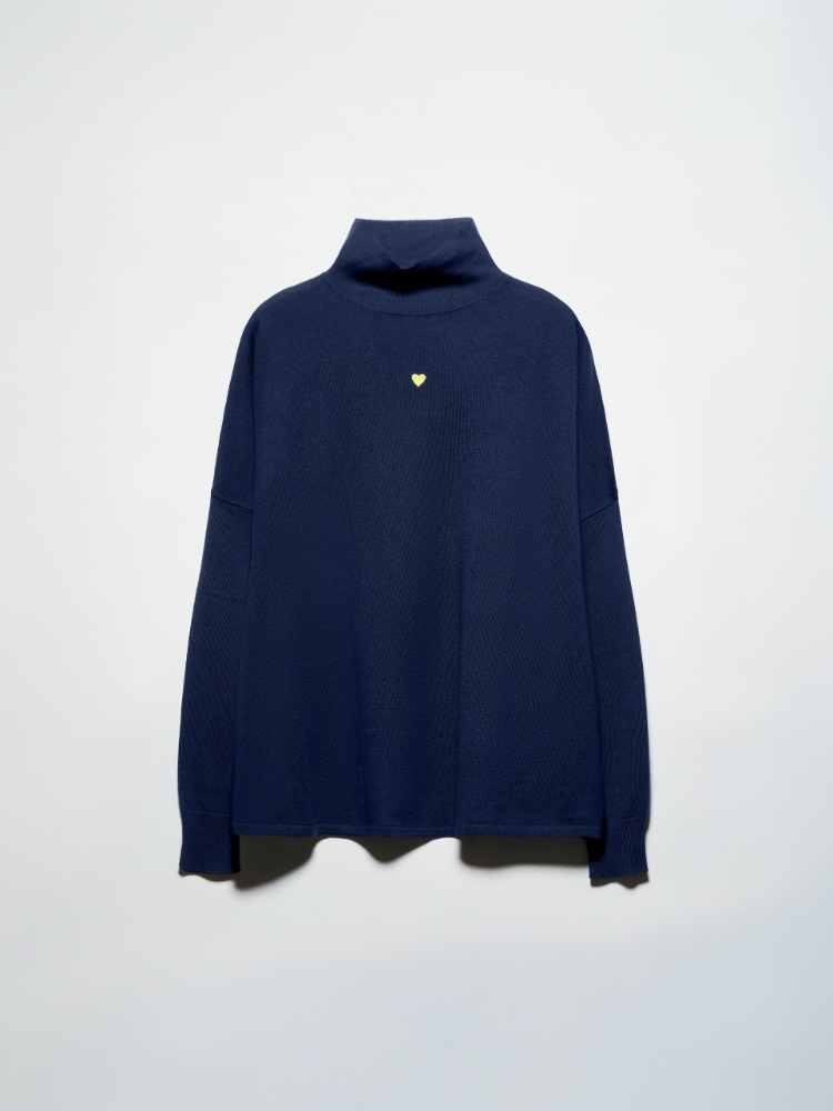 Pure Merino wool polo neck - NAVY - MAX&Co.