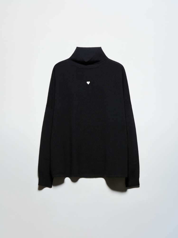 Pure Merino wool polo neck - BLACK - MAX&Co.