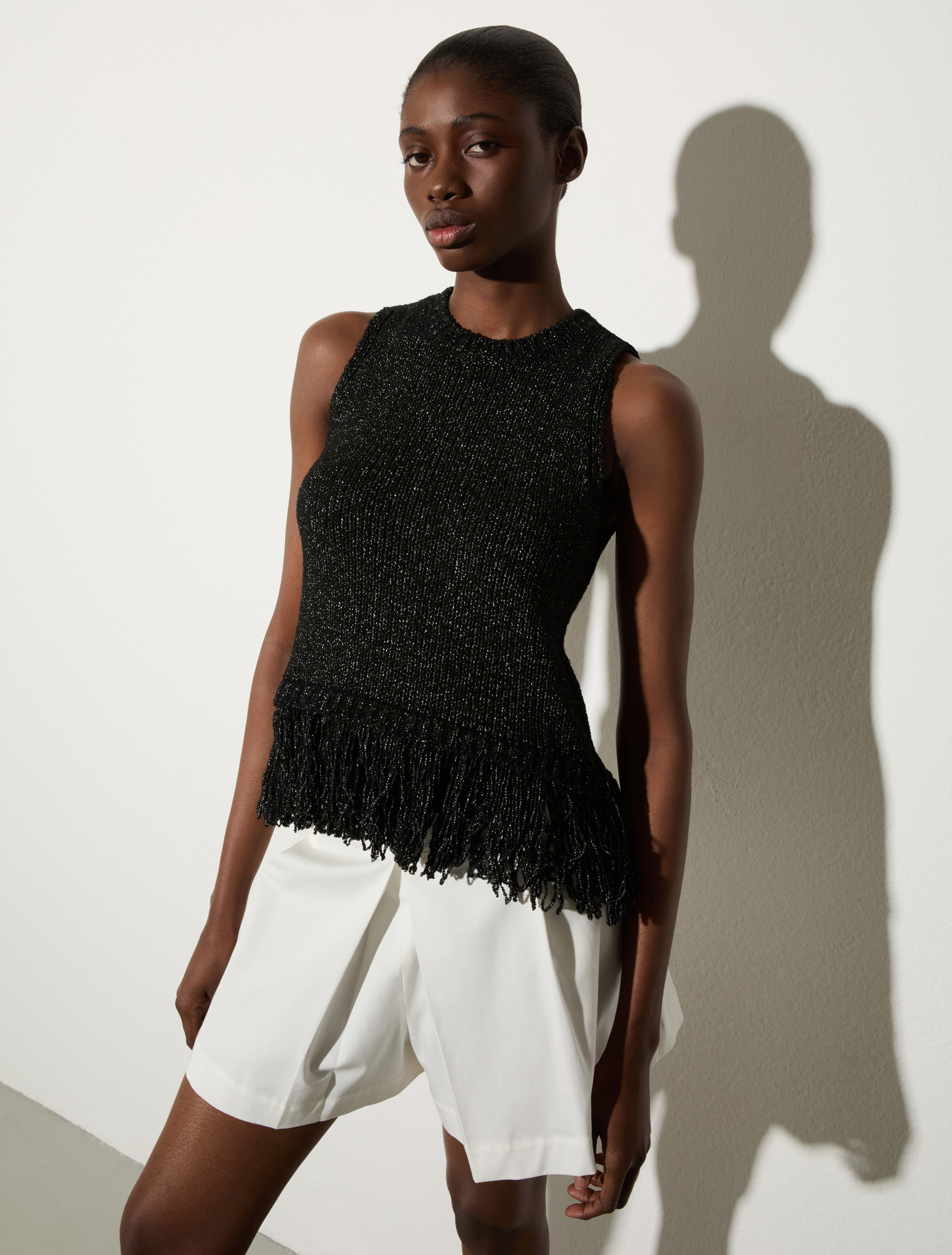 Bouclé knit top, black | MAX&Co. Bouclé knit top - BLACK - MAX&Co.