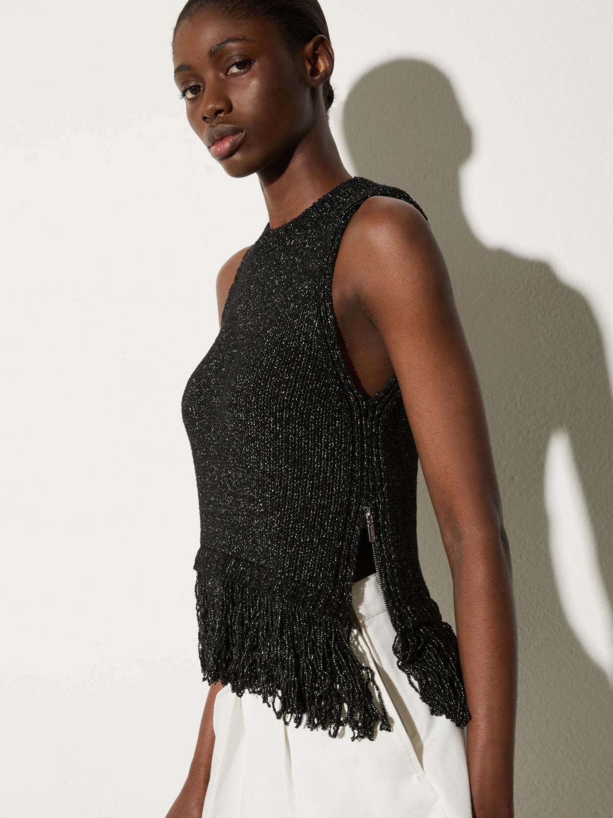 Bouclé knit top, black | MAX&Co. Bouclé knit top - BLACK - MAX&Co. - 6