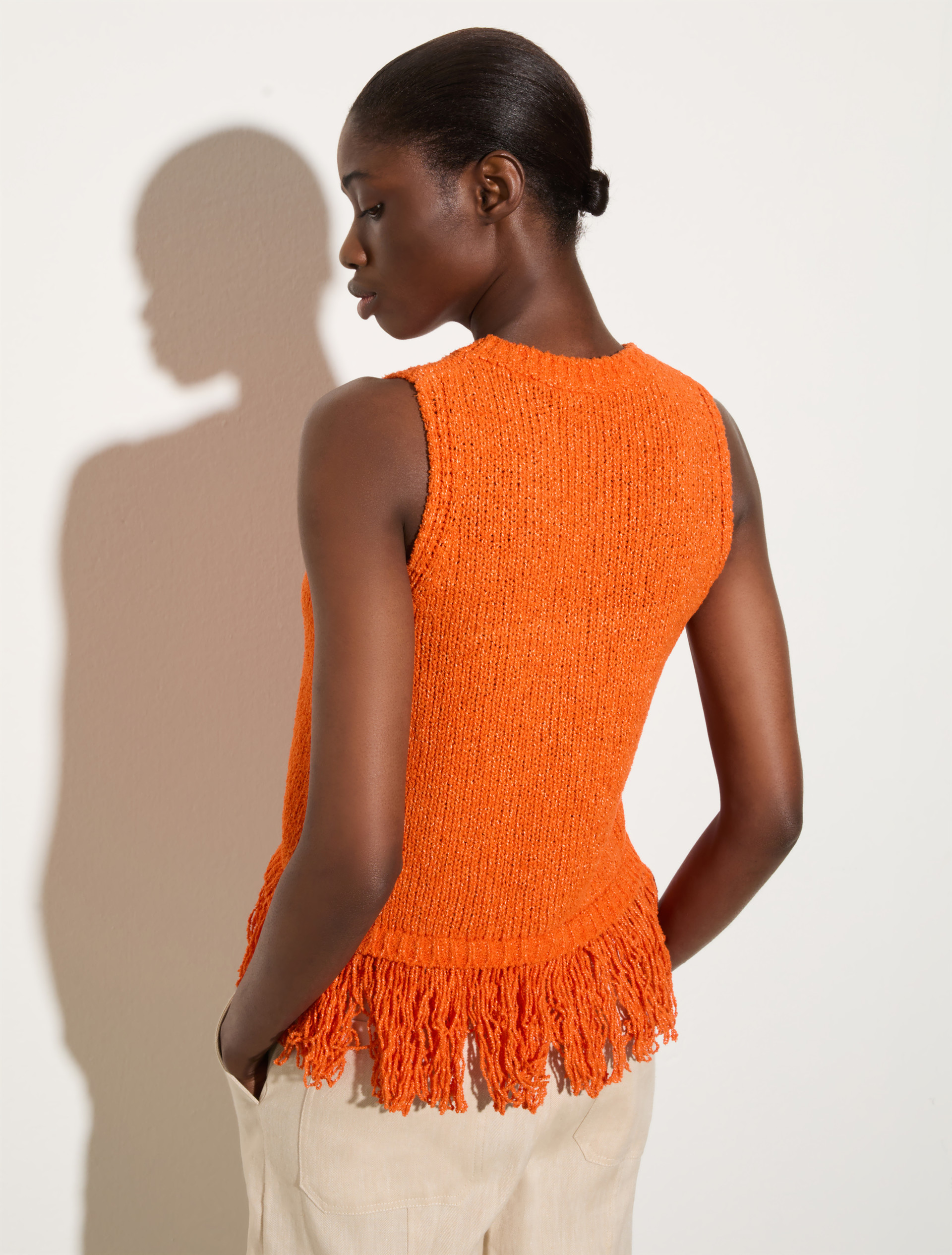 Bouclé knit top - ORANGE - MAX&Co. - 2