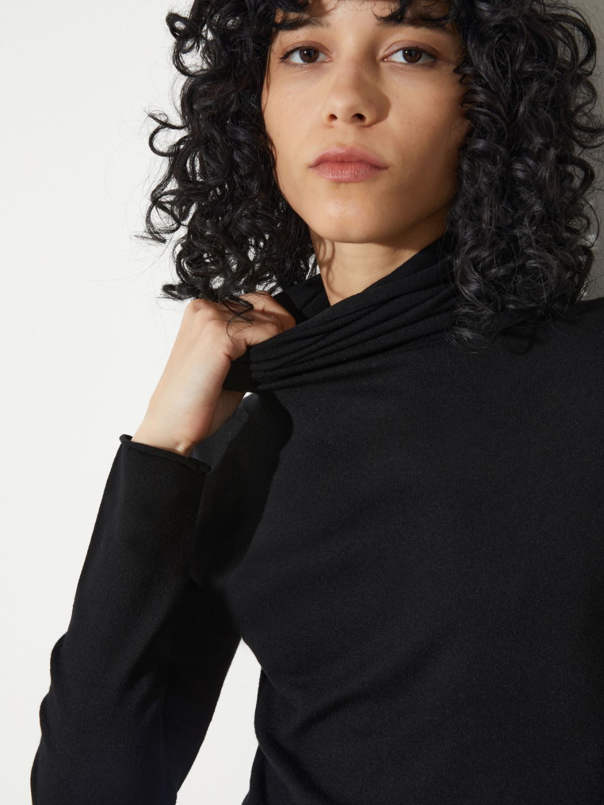 Stretch-tricot turtleneck - BLACK - MAX&Co. - 3