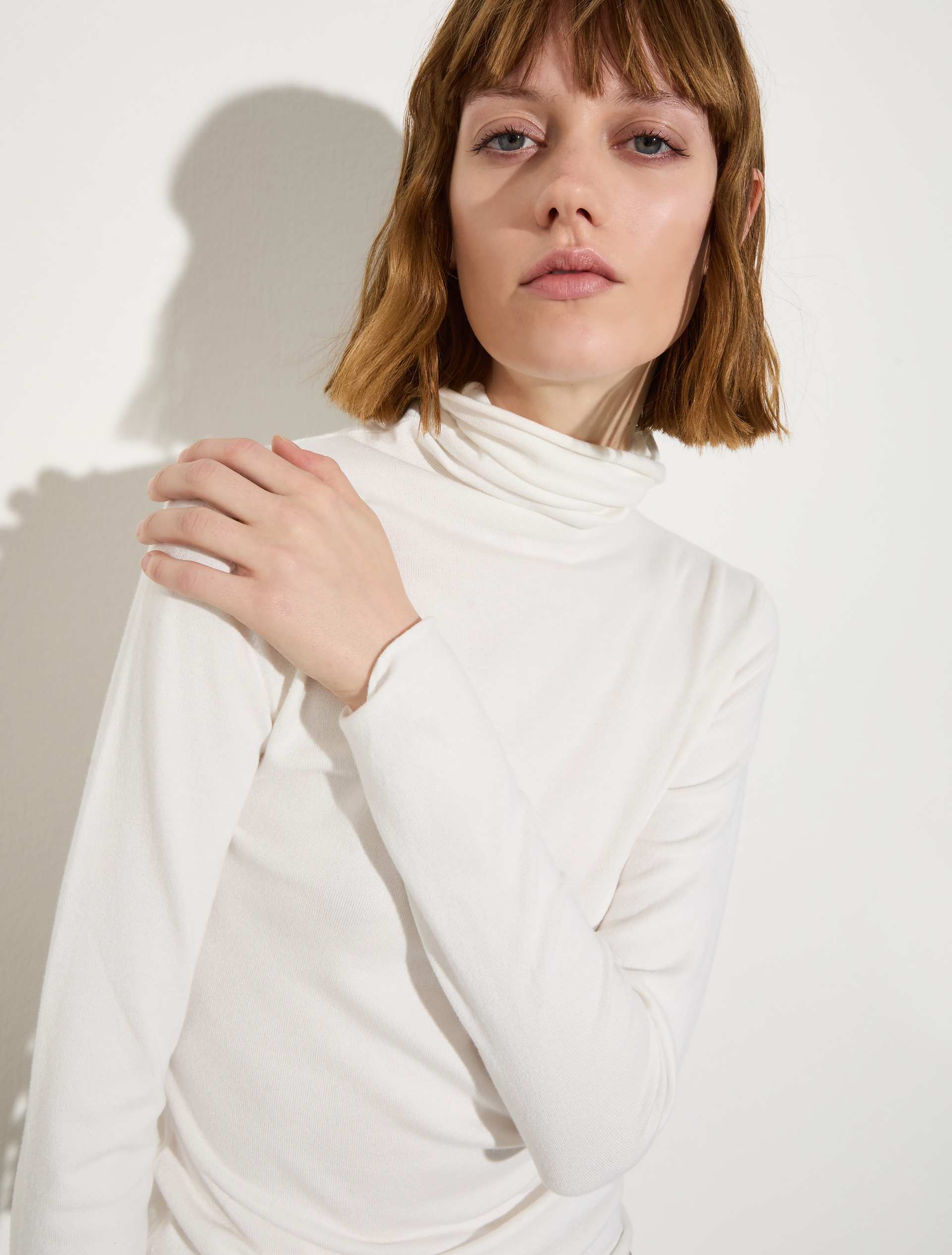 Stretch-tricot turtleneck - WHITE - MAX&Co. - 3