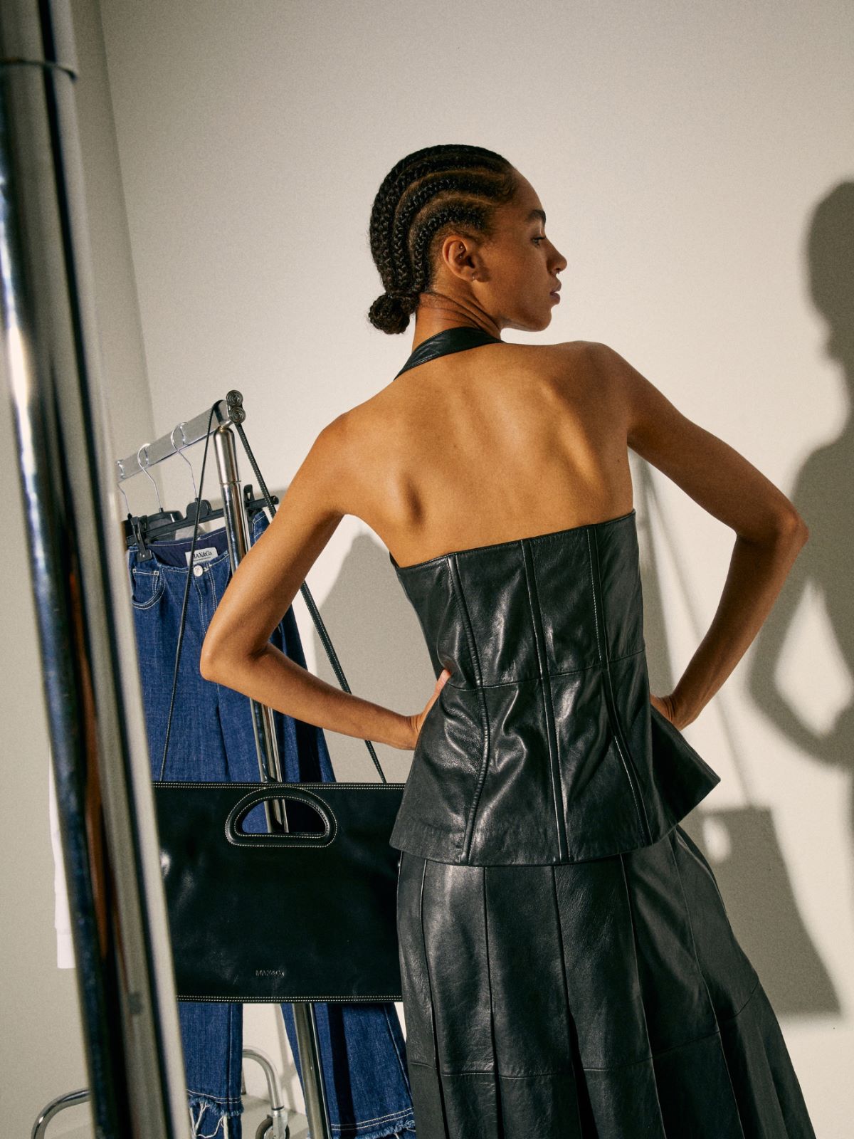 Leather corset Sami Miró &Co.llaboration - BLACK - MAX&Co. - 2