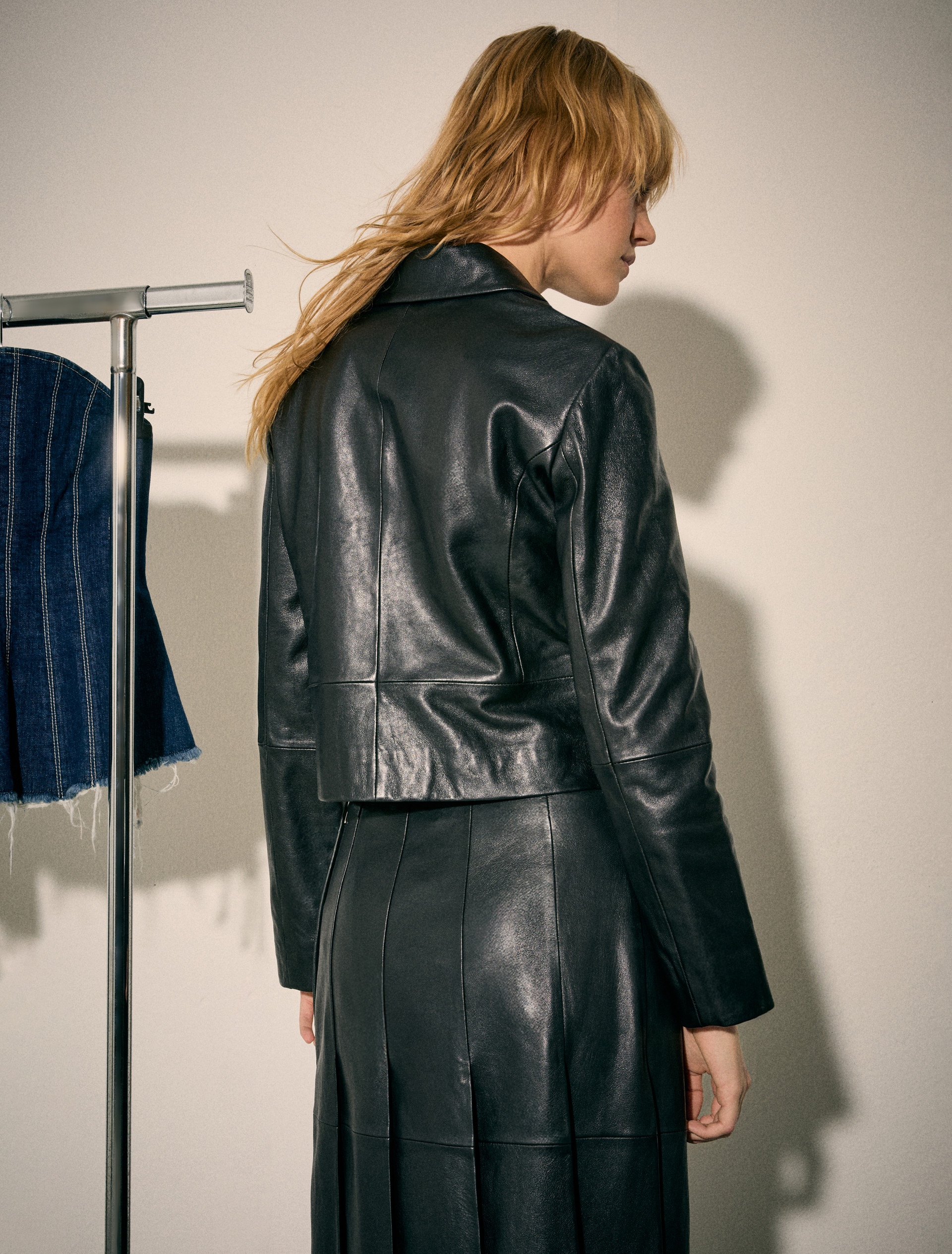 Leather jacket Sami Miró &Co.llaboration - BLACK - MAX&Co. - 2