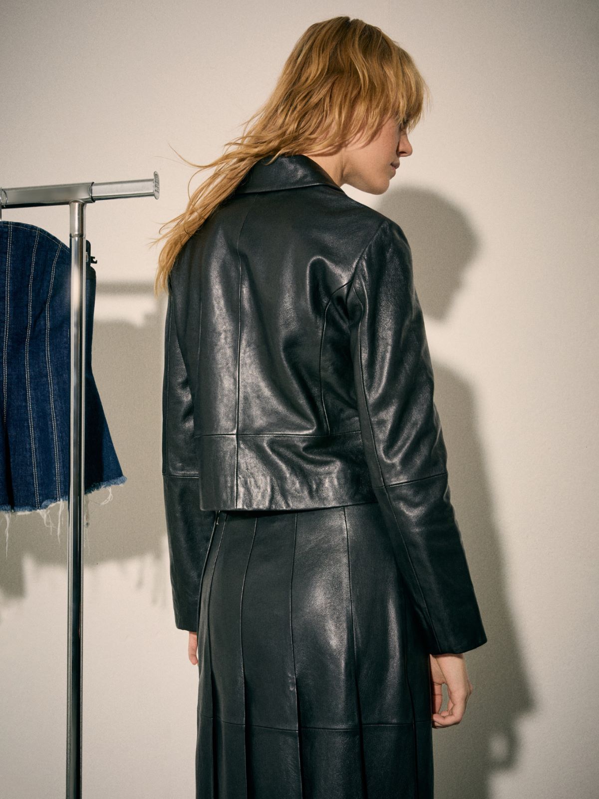 Leather jacket Sami Miró &Co.llaboration - BLACK - MAX&Co. - 2