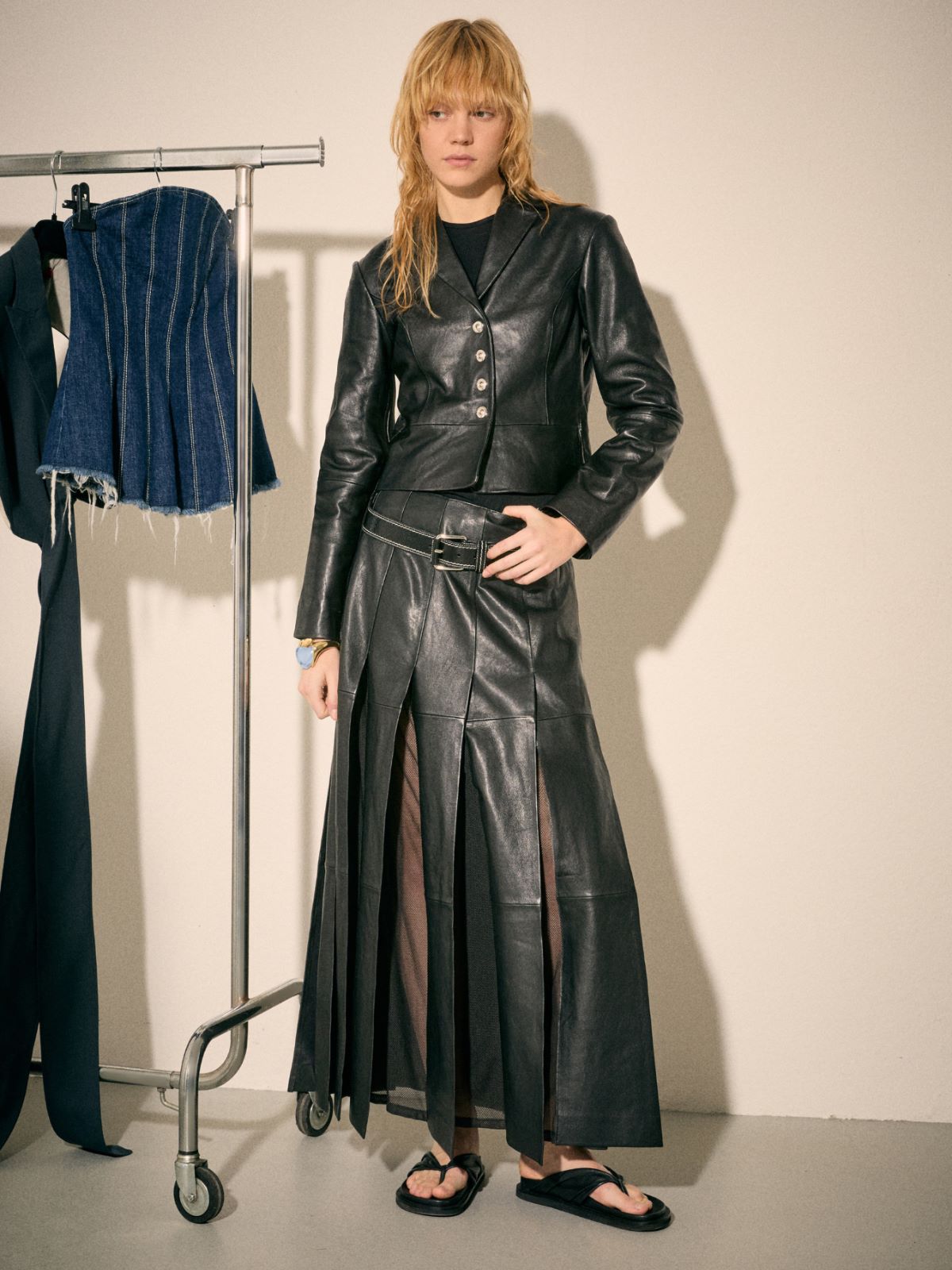 Leather jacket Sami Miró &Co.llaboration - BLACK - MAX&Co. - 4