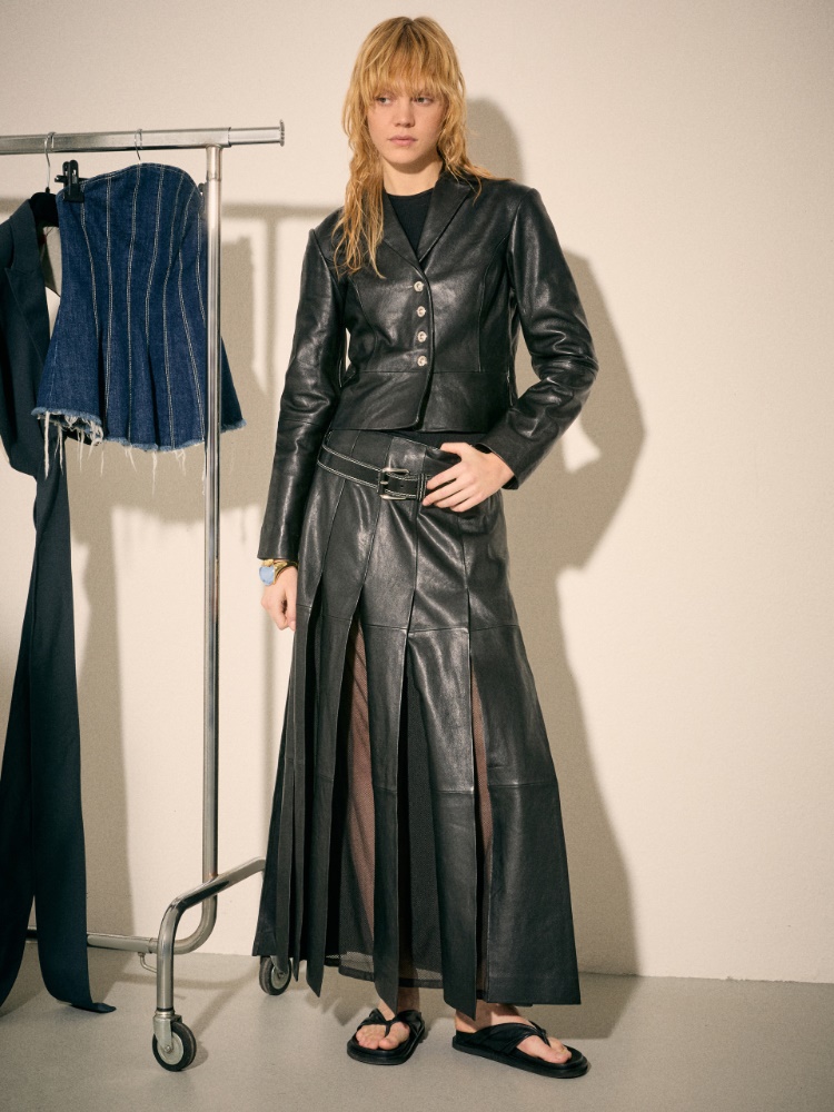 [ゼルビーノ]  ナッパ レザー ジャケット BECOMING UNDONE - MAX&Co. - 4