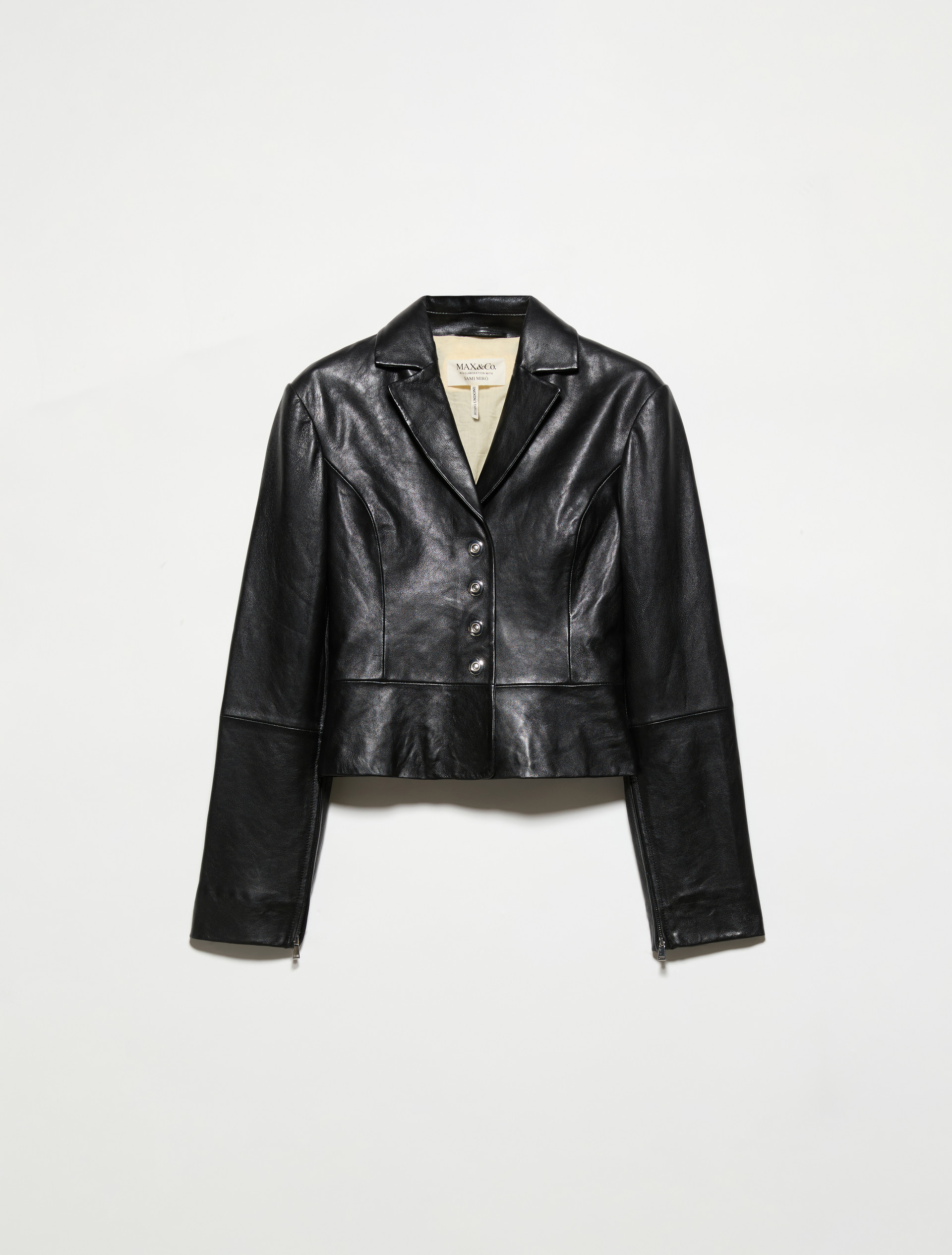 Leather jacket Sami Miró &Co.llaboration - BLACK - MAX&Co. - 5