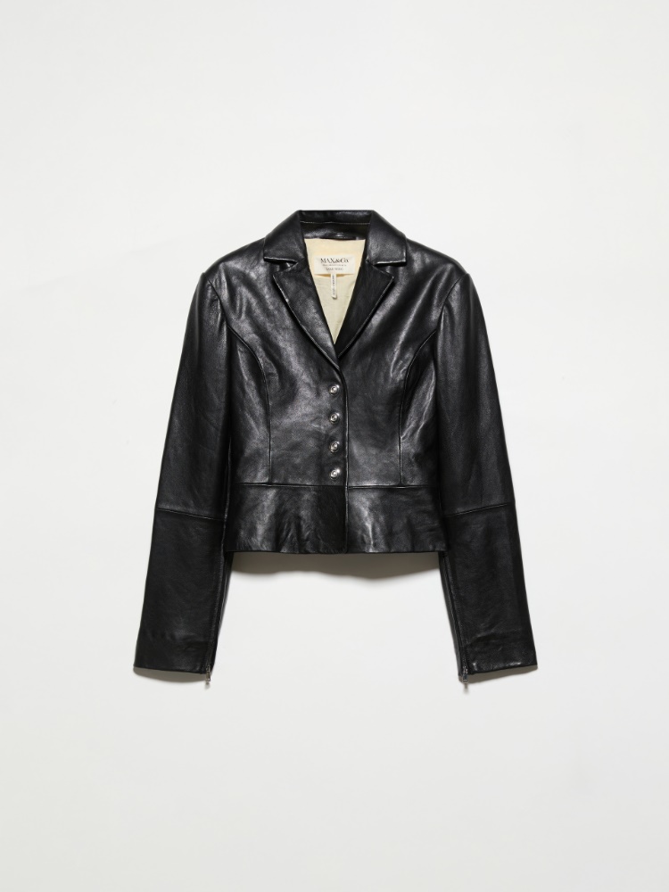 Leather jacket Sami Miró &Co.llaboration - BLACK - MAX&Co.