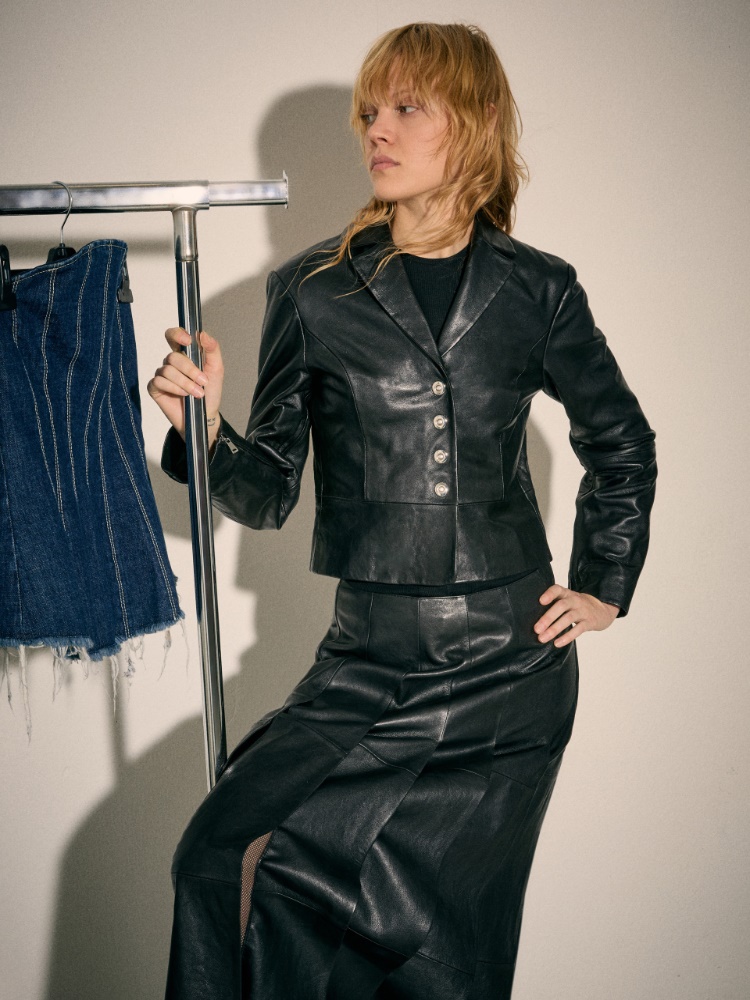 Leather jacket Sami Miró &Co.llaboration Leather jacket Sami Miró &Co.llaboration - BLACK - MAX&Co.