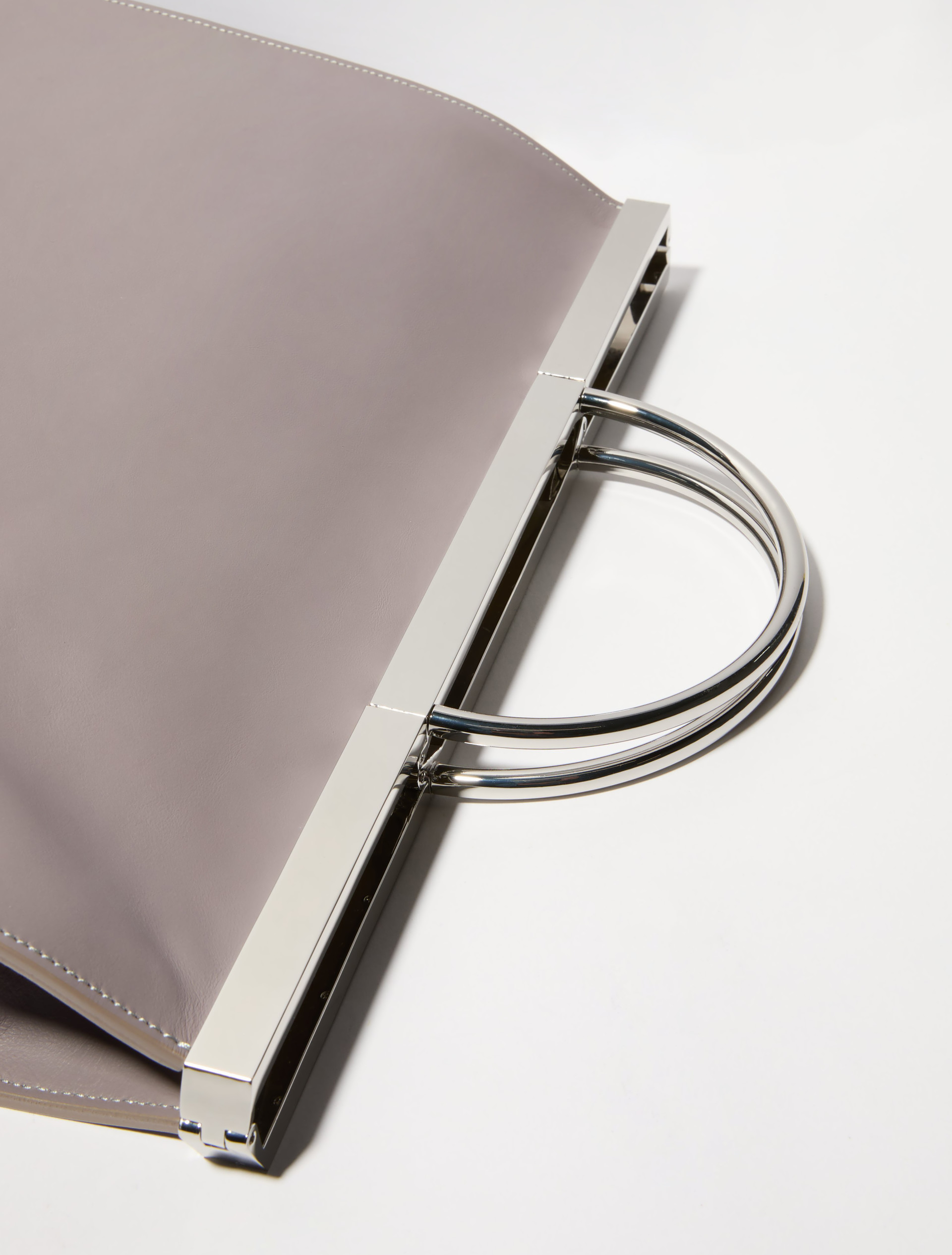 Leather bag, grey | MAX&Co. Leather bag - GREY - MAX&Co. - 3