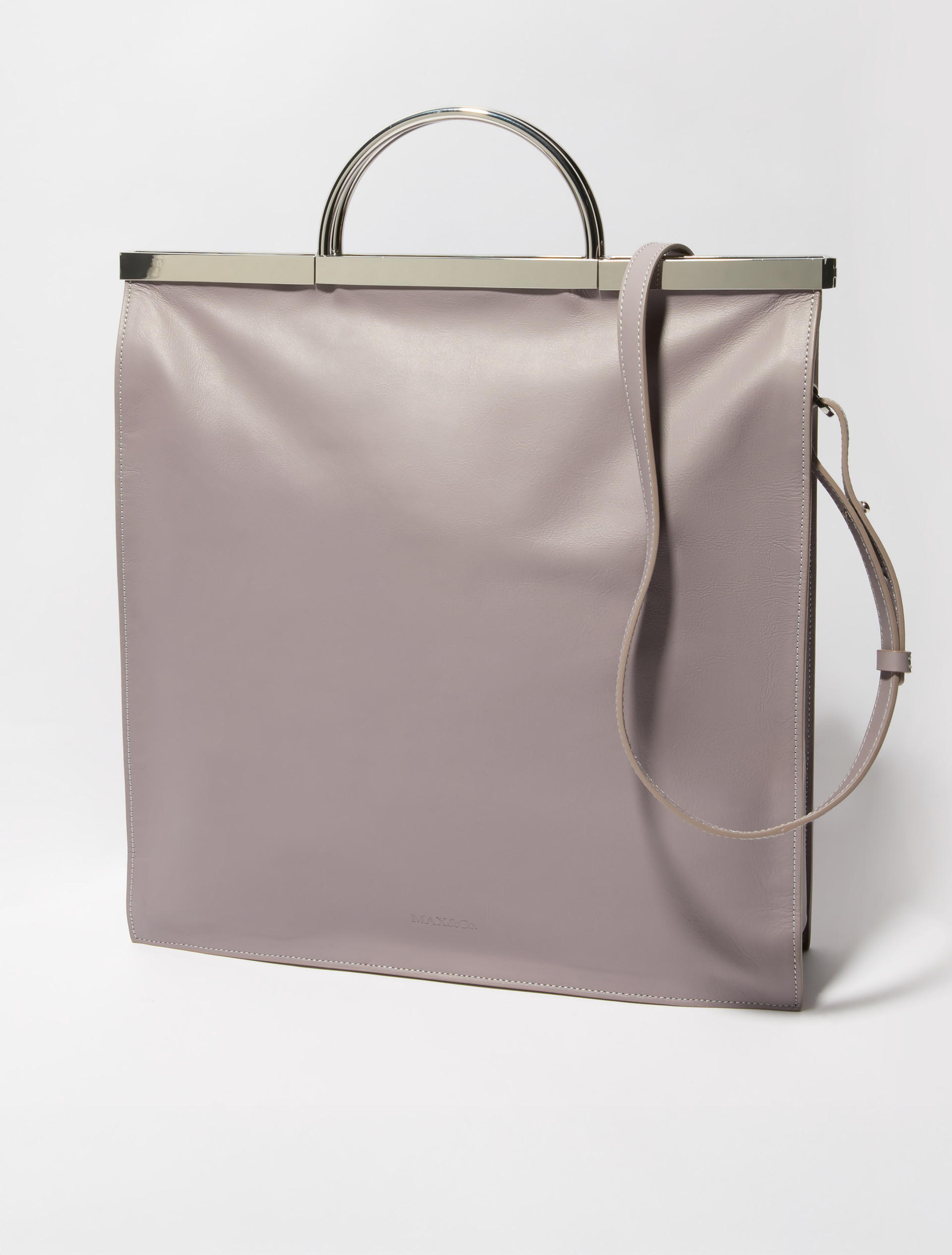 Leather bag, grey | MAX&Co. Leather bag - GREY - MAX&Co.