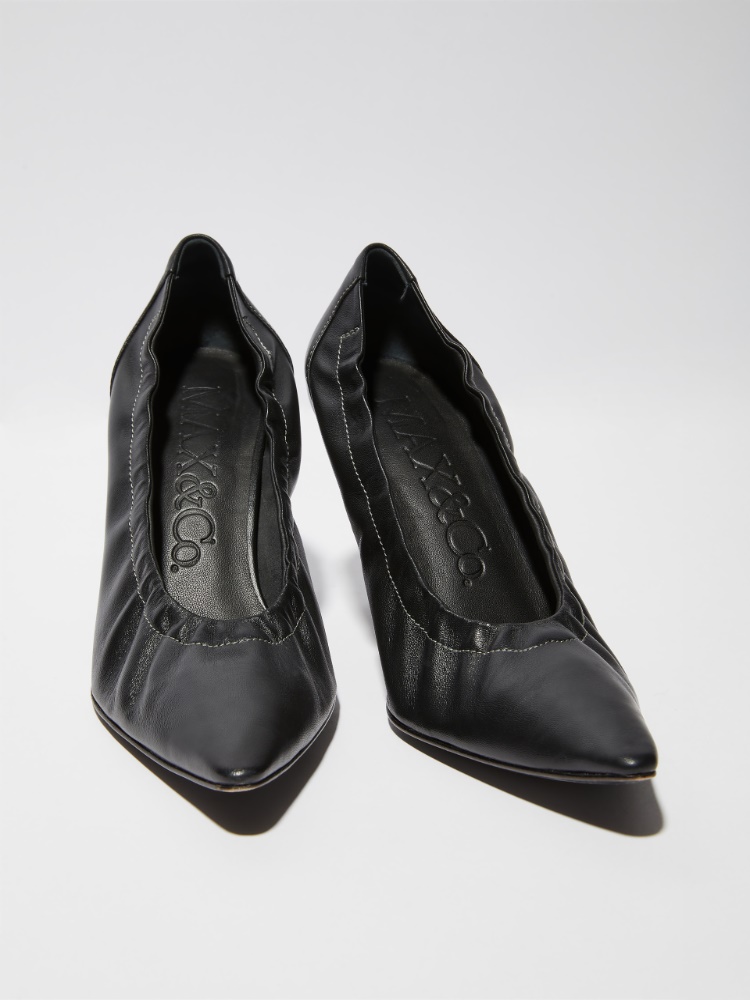Leather pumps Sami Miró &Co.llaboration - BLACK - MAX&Co.