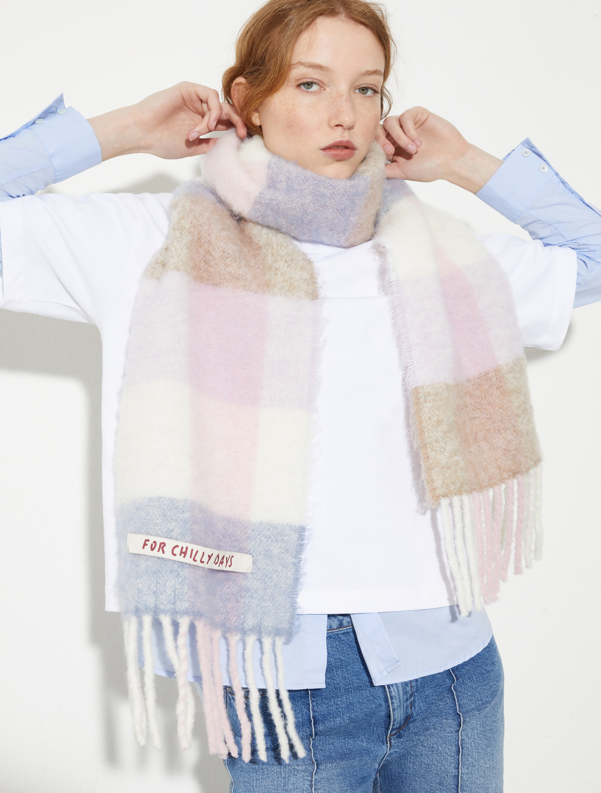 P. Terzini &Co.llaboration scarf - PINK - MAX&Co.