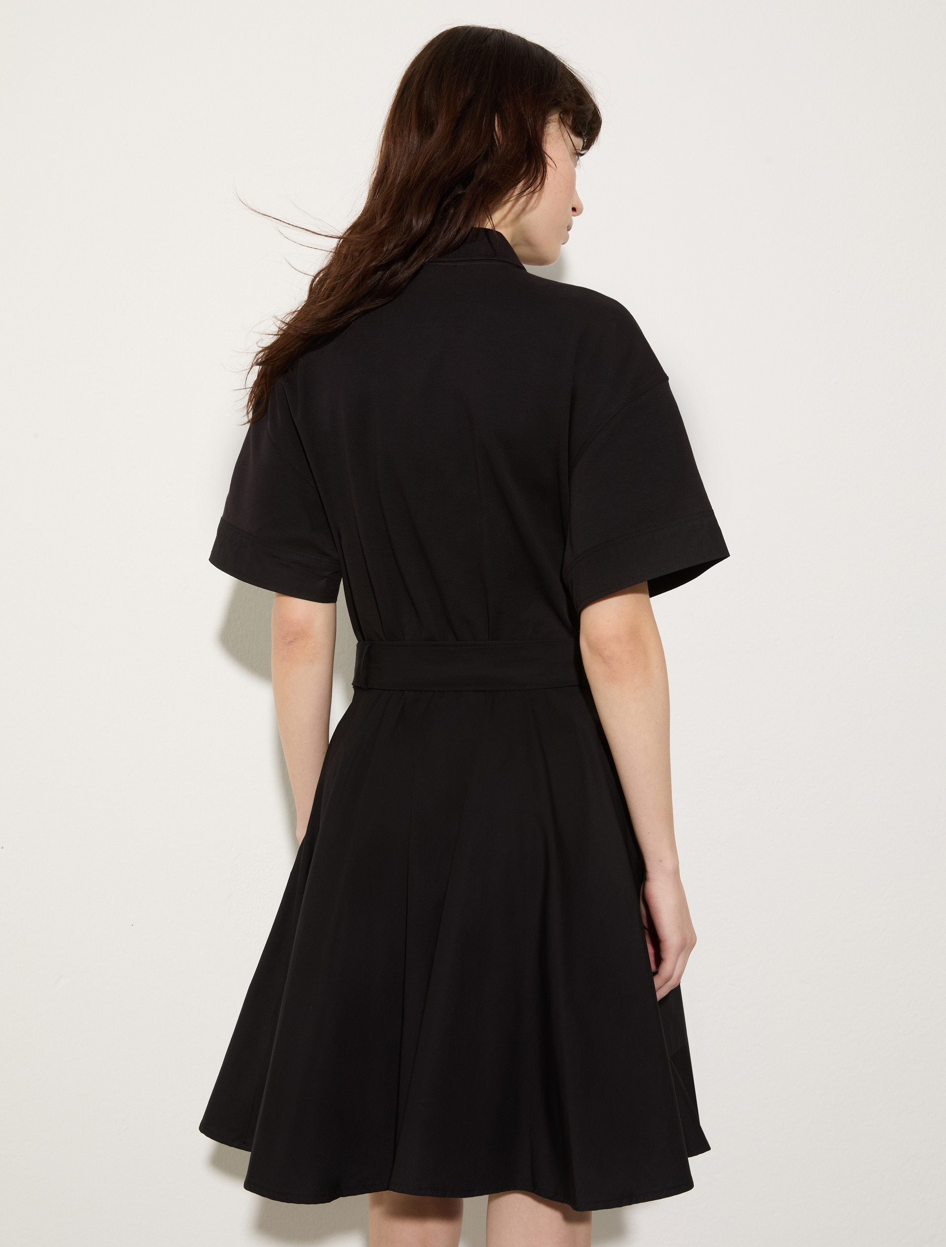 Polokleid aus Jersey und Popeline - SCHWARZ - MAX&Co. - 2