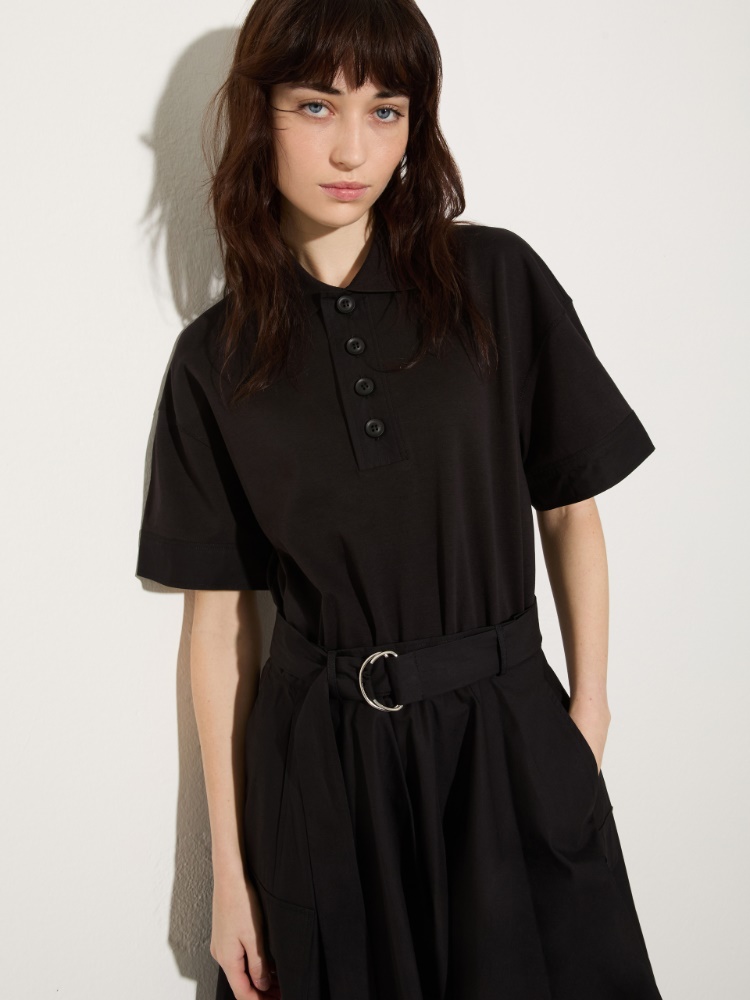 Jersey and poplin polo dress - MAX&Co. - 3