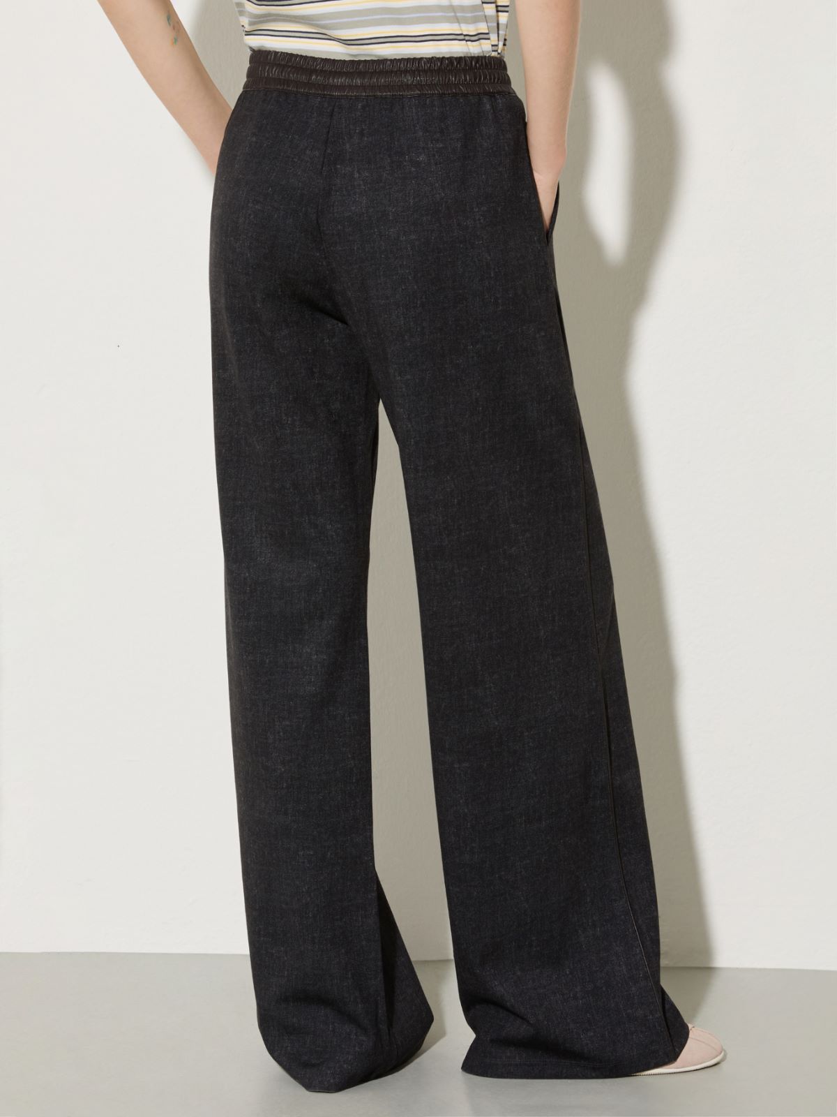 Washed-effect jersey joggers - DARK GREY - MAX&Co.