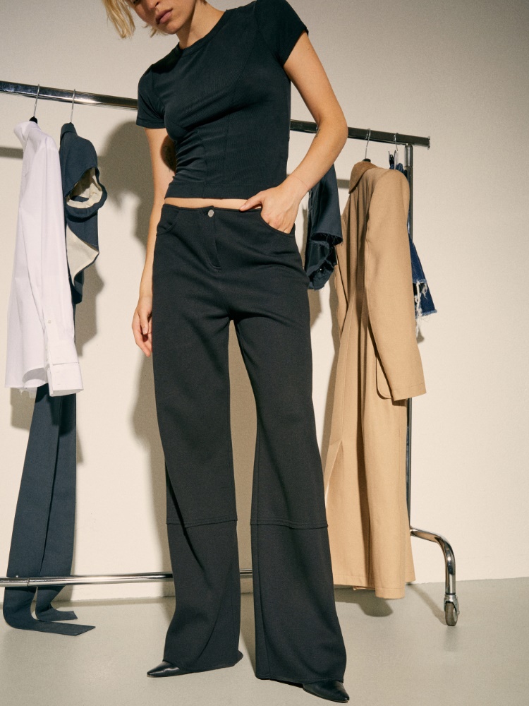 Fleece trousers Sami Miró &Co.llaboration - BLACK - MAX&Co.